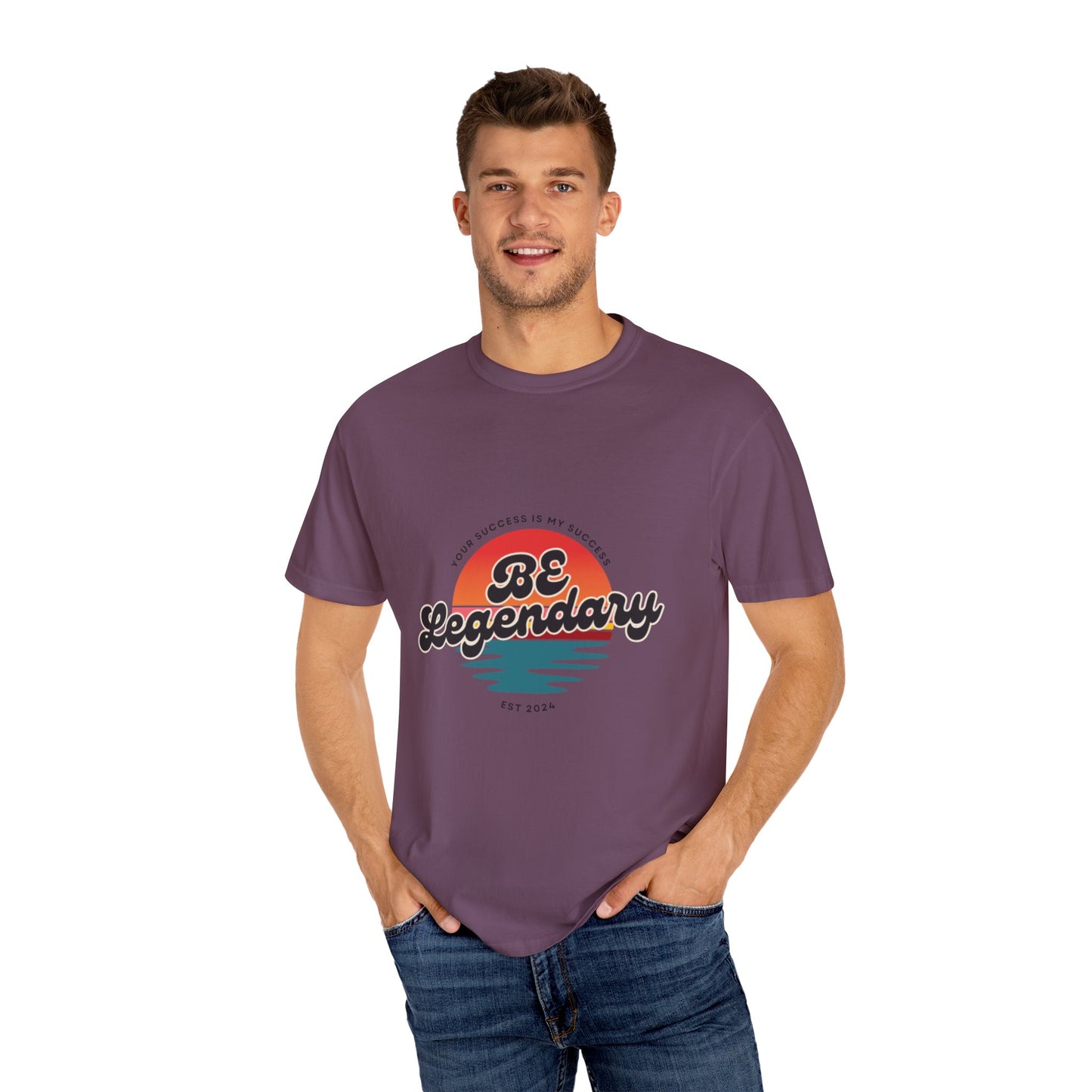 Be Legendary Unisex "Walk On Water" -Dyed T-Shirt – Motivational Tee for Success