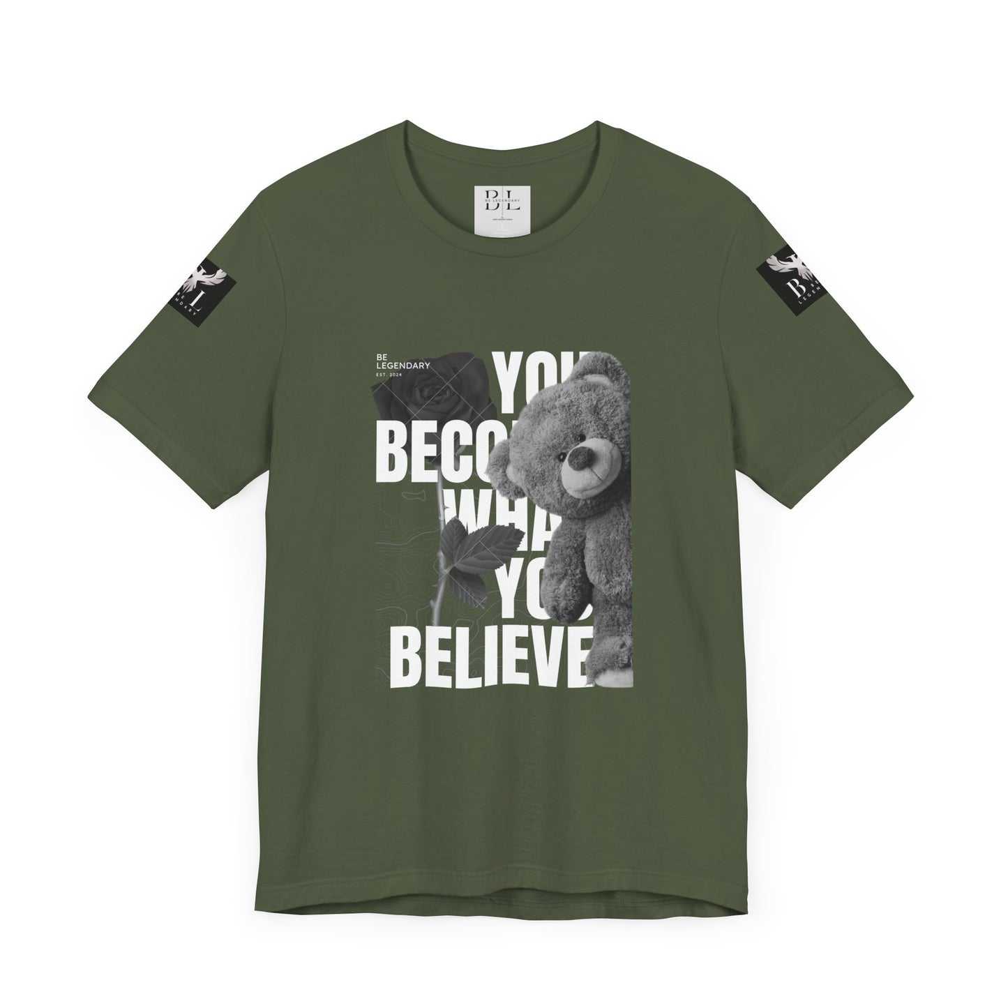 Be Legendary "T-Bear" Inspirational Bear Graphic Tee - You Become What You Believe