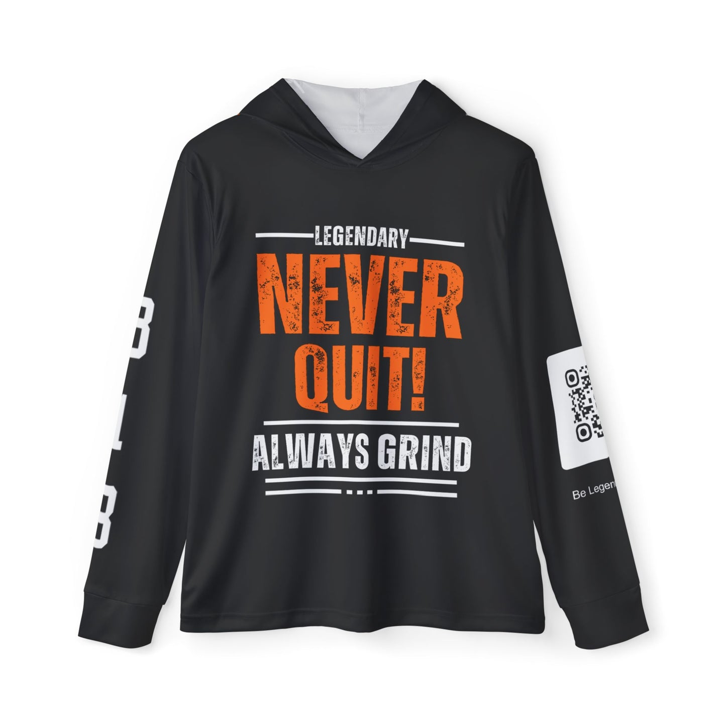 Be Legendary "Rep Ur Hood" Men's Sports Warmup Hoodie - Legendary 'Never Quit' Motivation Gear