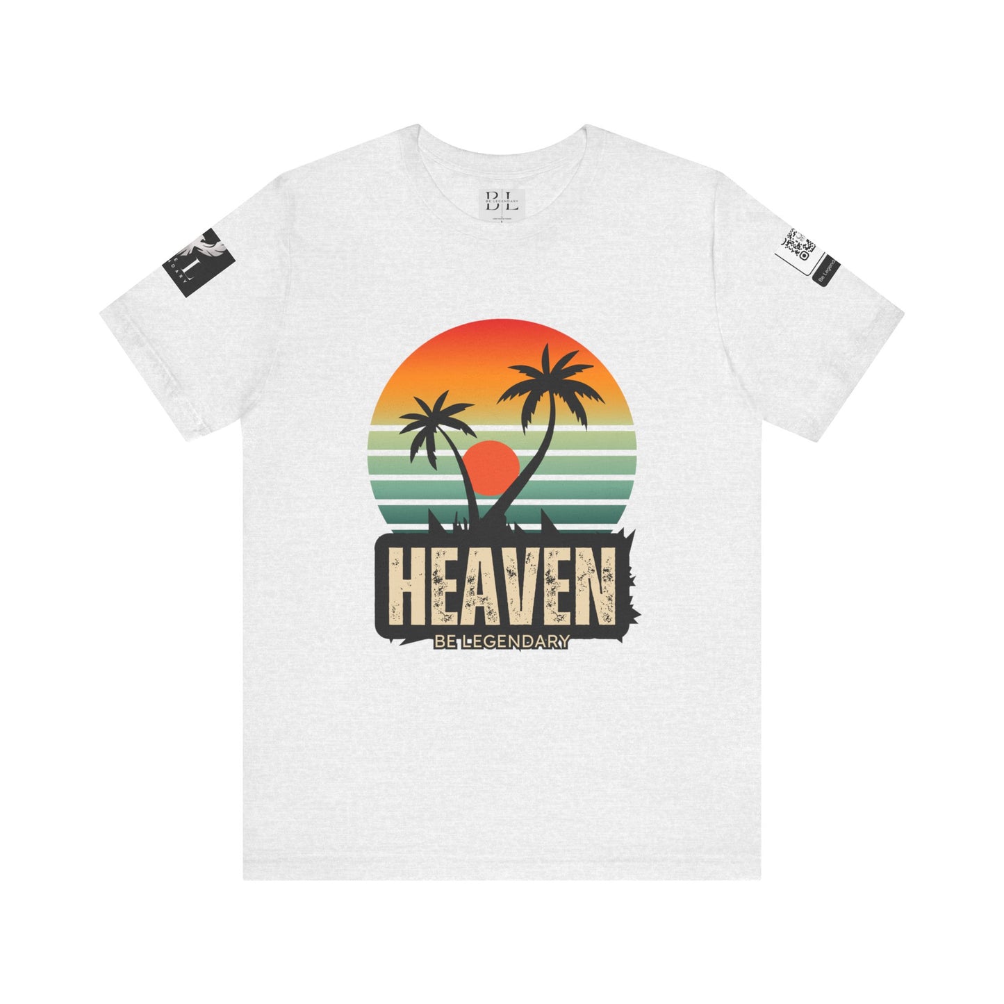 Be Legendary "Heavens View" Vibes Unisex Short Sleeve Tee - Retro Palm Tree Design