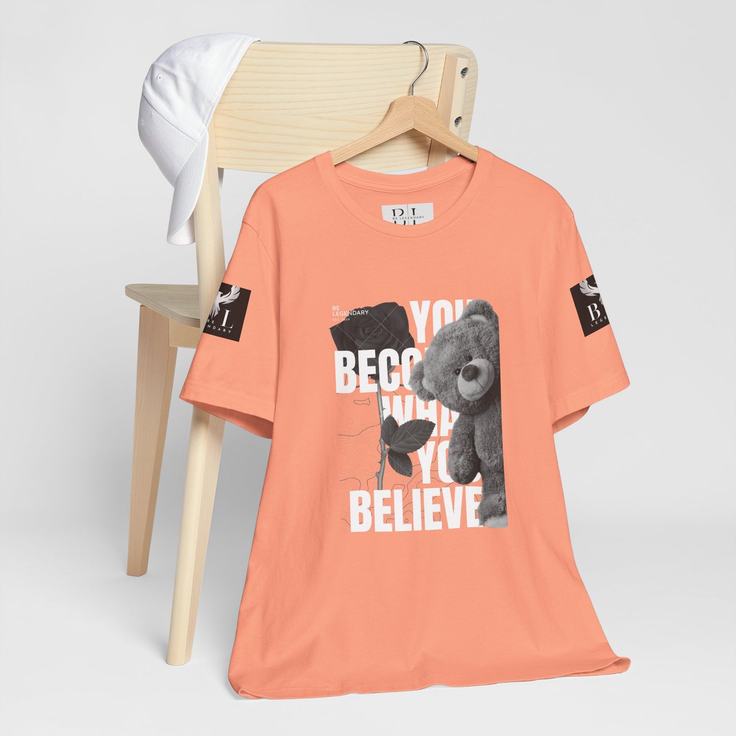 Be Legendary "T-Bear" Inspirational Bear Graphic Tee - You Become What You Believe