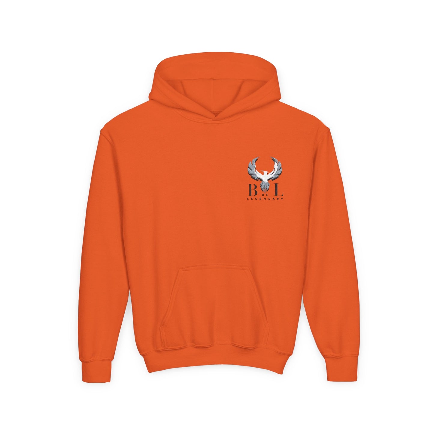 Be Legendary Youth "Young Bull" Heavy Blend Hooded Sweatshirt - Bold Eagle Design for Comfort and Style