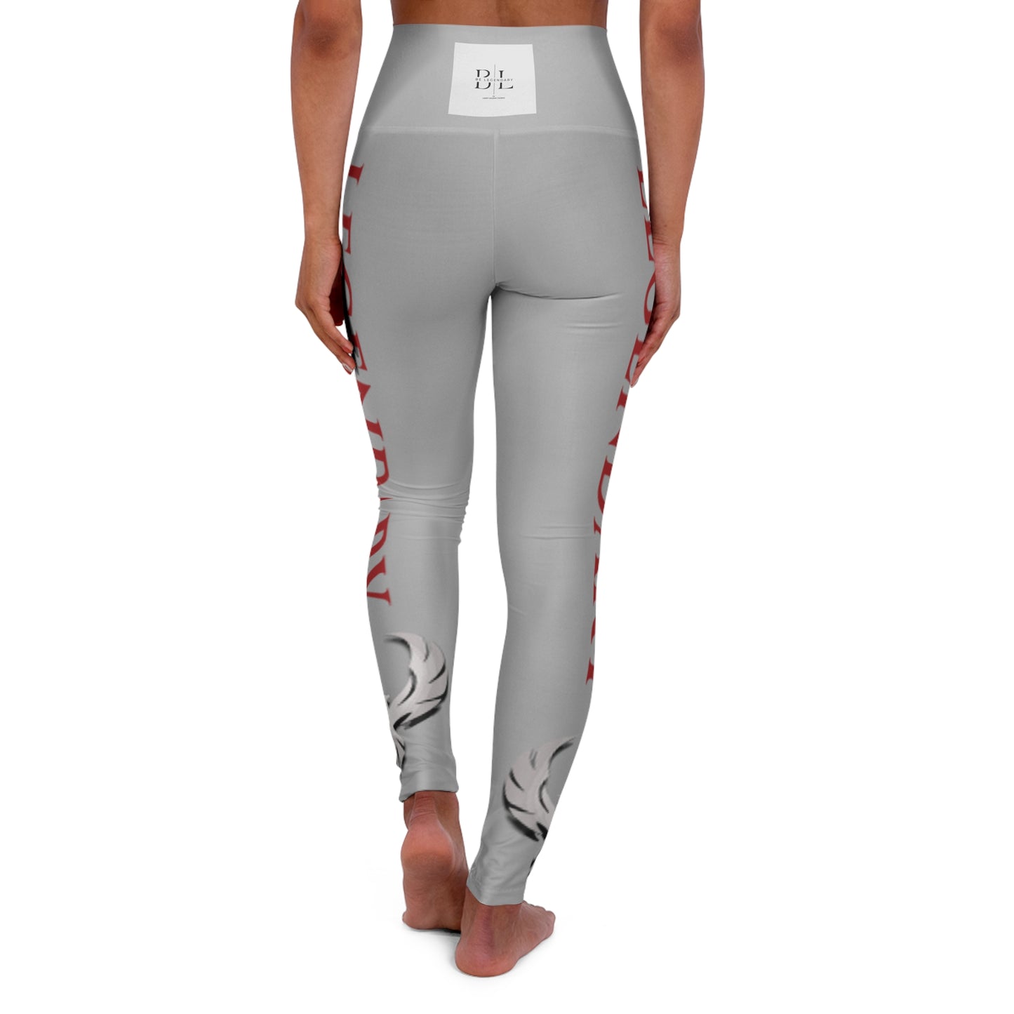 Be Legendary "Good Lawd" High Waisted Yoga Leggings with Inspirational Text - Perfect for Fitness & Everyday Wear