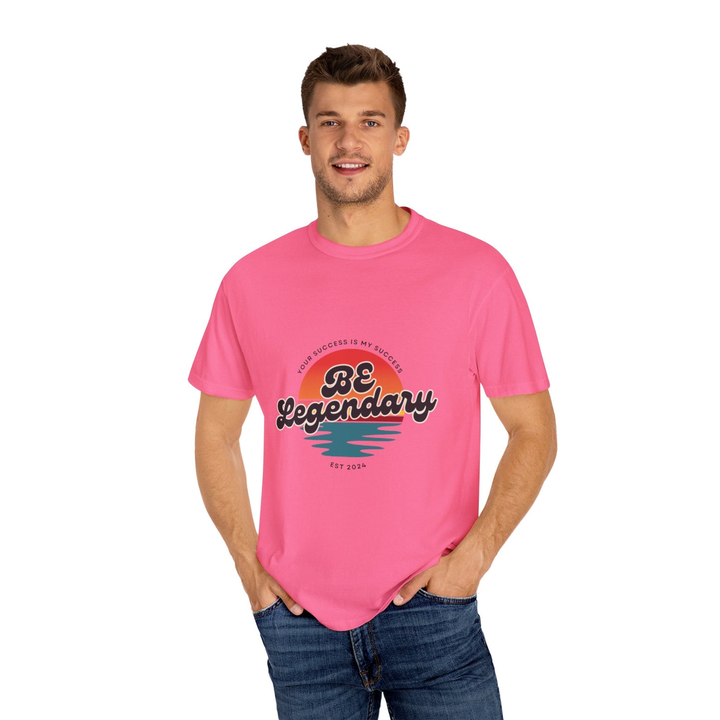 Be Legendary Unisex "Walk On Water" -Dyed T-Shirt – Motivational Tee for Success