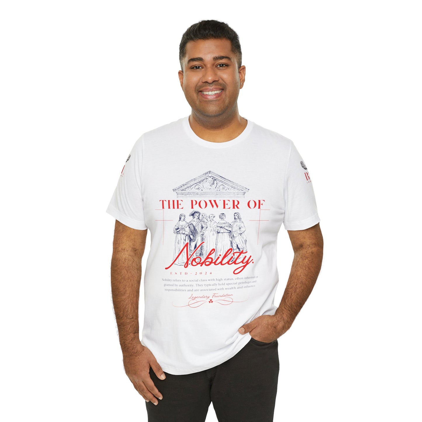Be Legendary "Nobility" Power Unisex Tee - Inspiring Short Sleeve Shirt with QR Code
