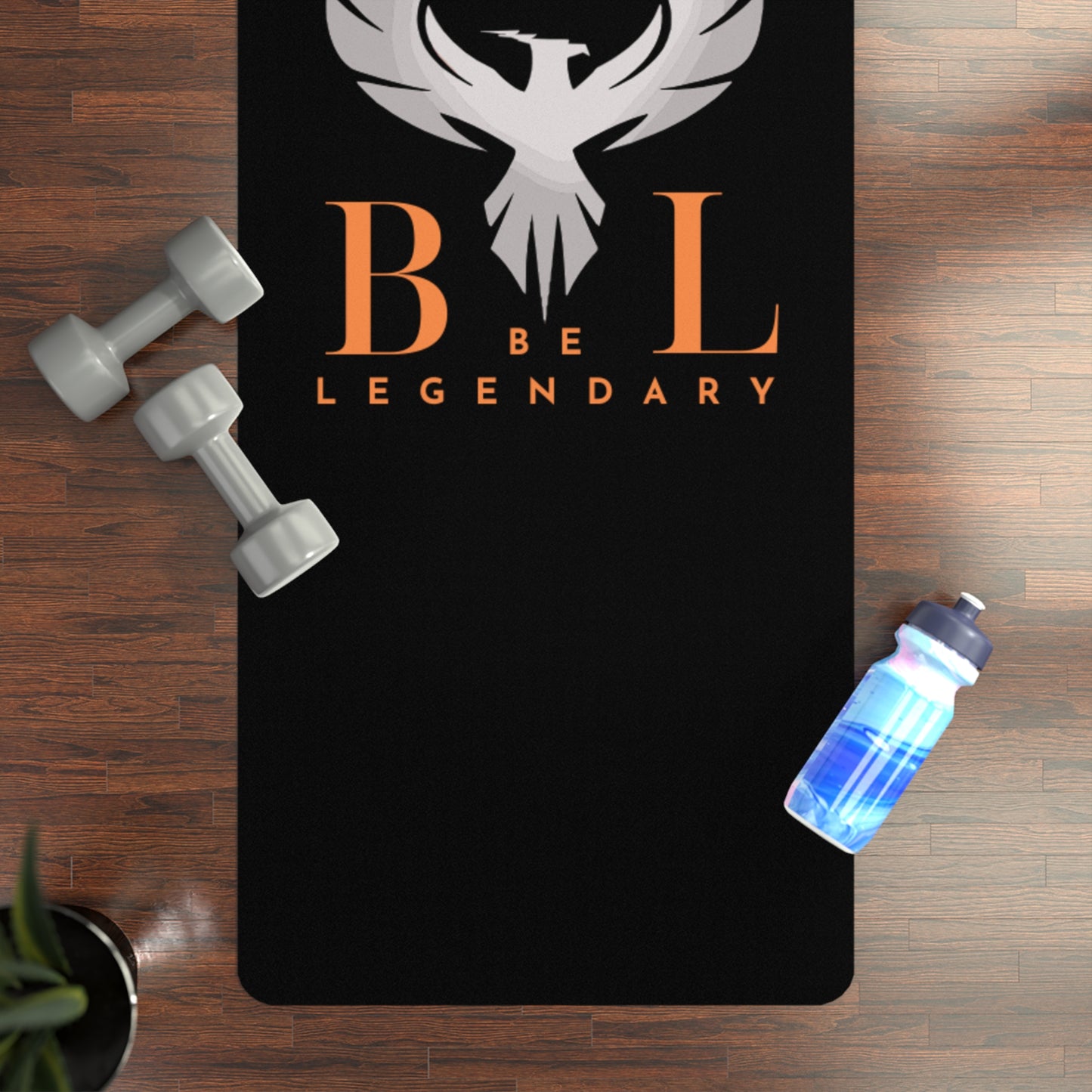 Be Legendary Rubber Yoga Mat - Non-Slip Fitness Mat for Yoga & Exercise