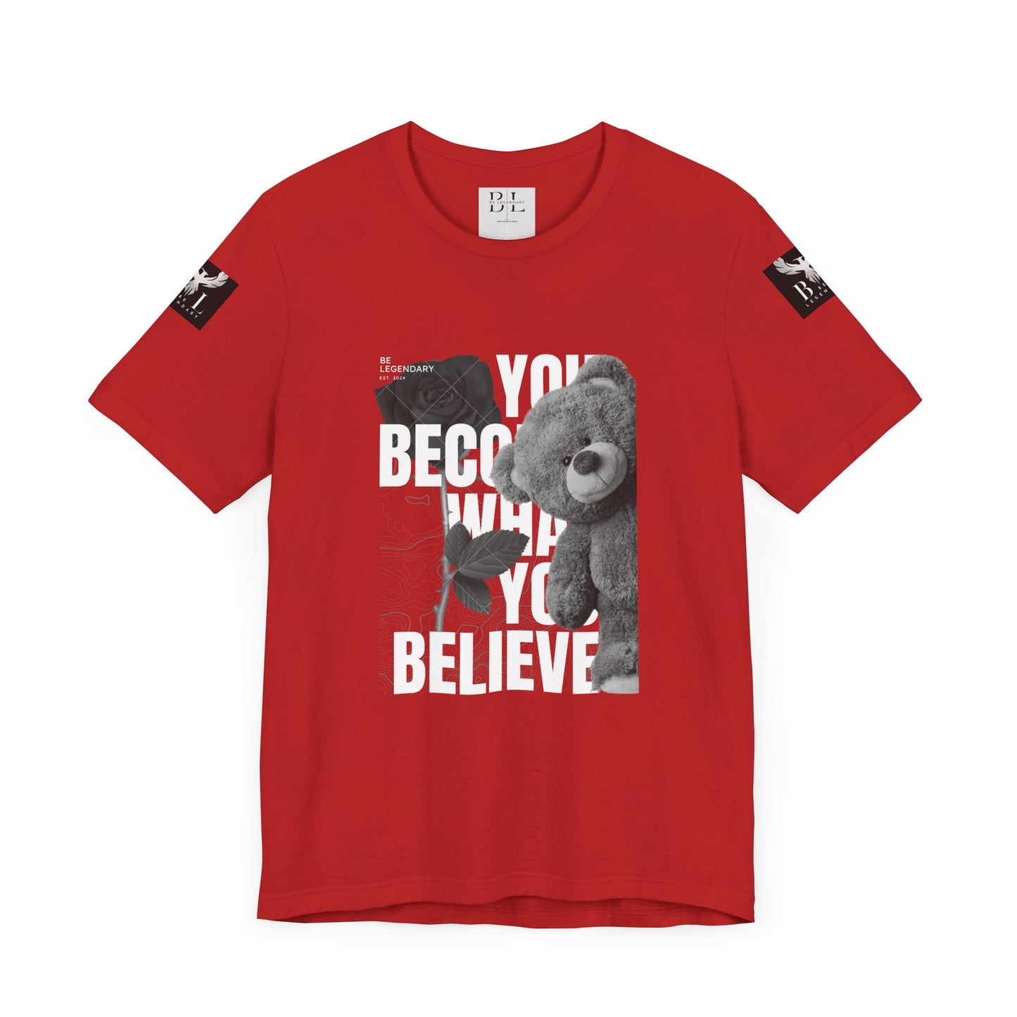 Be Legendary "T-Bear" Inspirational Bear Graphic Tee - You Become What You Believe