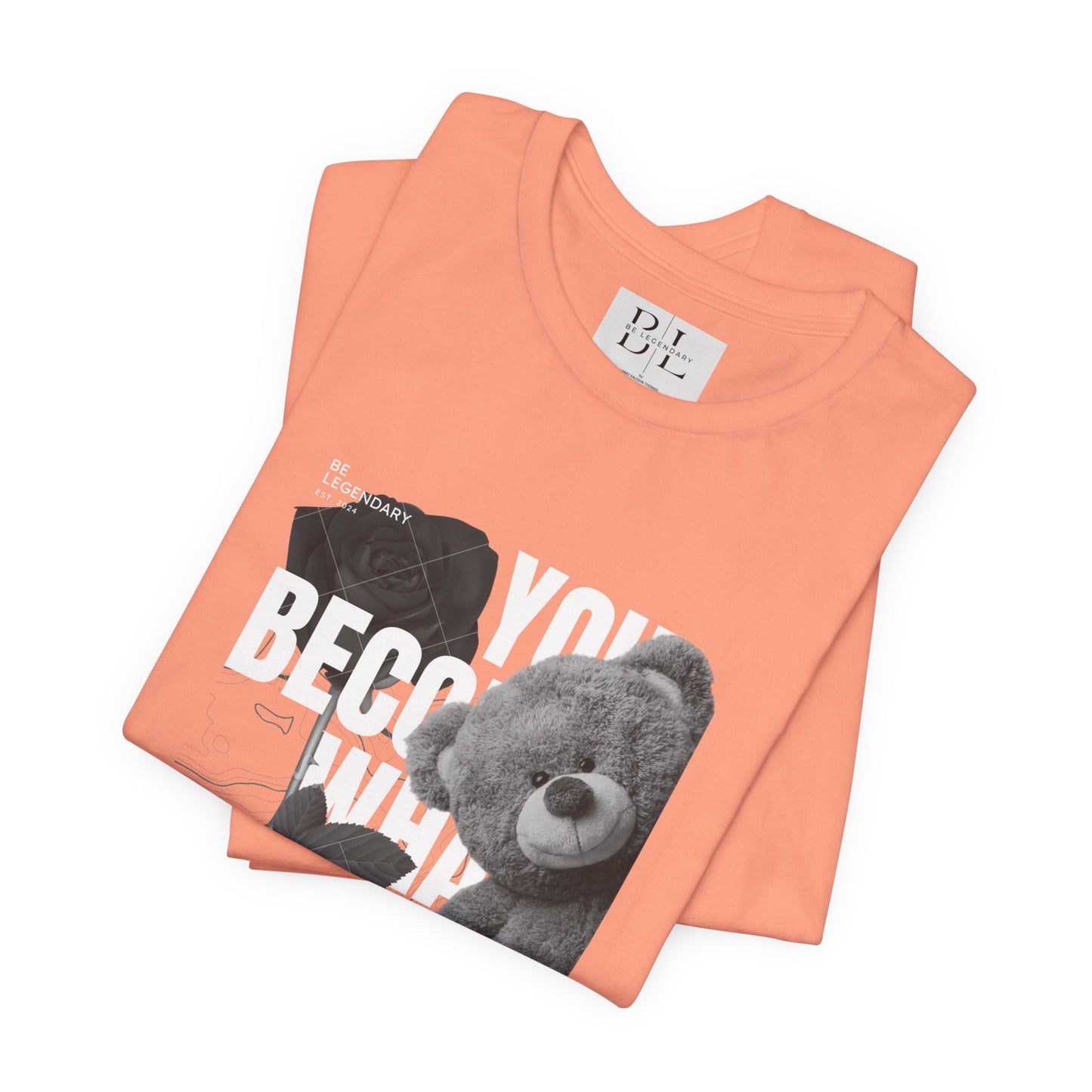 Be Legendary "T-Bear" Inspirational Bear Graphic Tee - You Become What You Believe