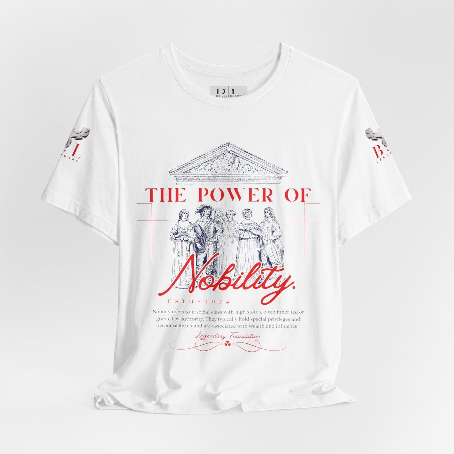 Be Legendary "Nobility" Power Unisex Tee - Inspiring Short Sleeve Shirt with QR Code