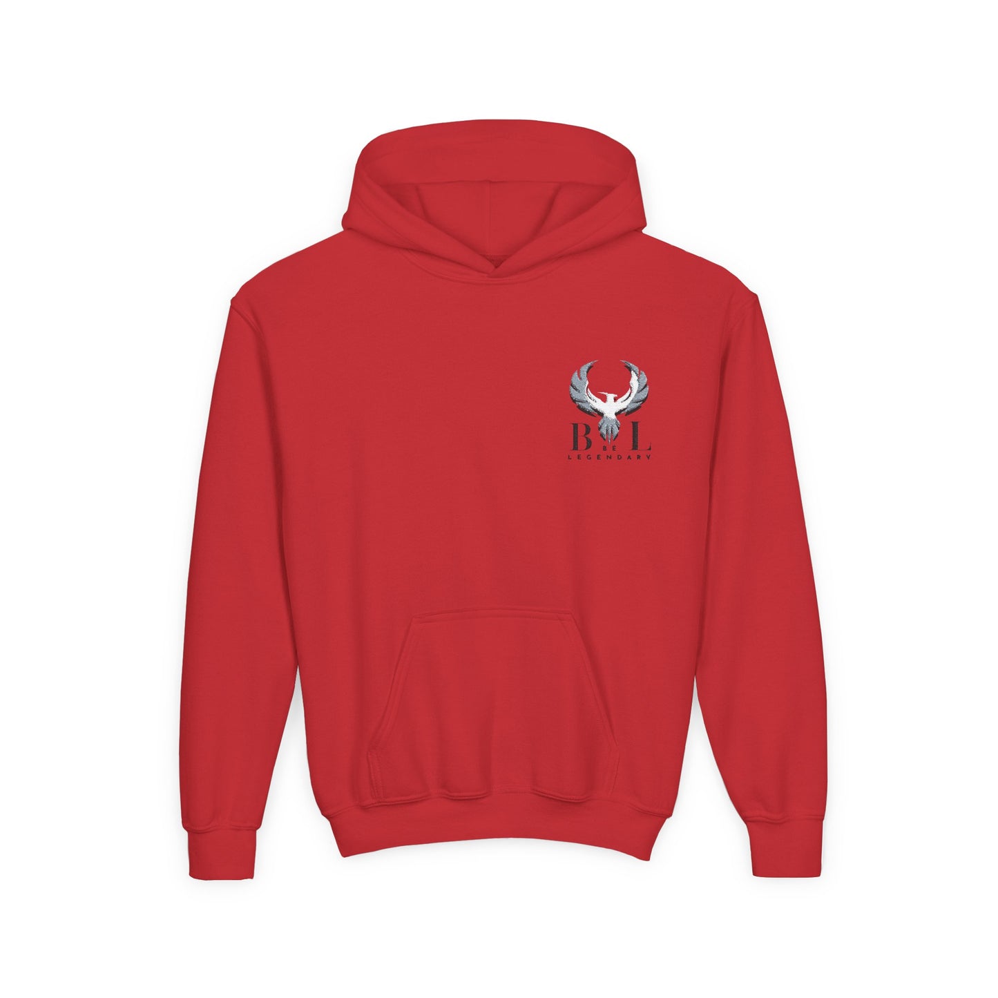 Be Legendary Youth "Young Bull" Heavy Blend Hooded Sweatshirt - Bold Eagle Design for Comfort and Style