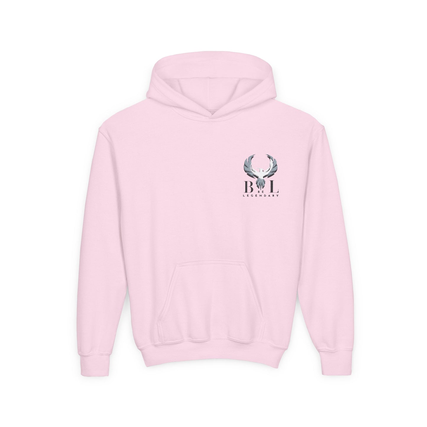 Be Legendary Youth "Young Bull" Heavy Blend Hooded Sweatshirt - Bold Eagle Design for Comfort and Style
