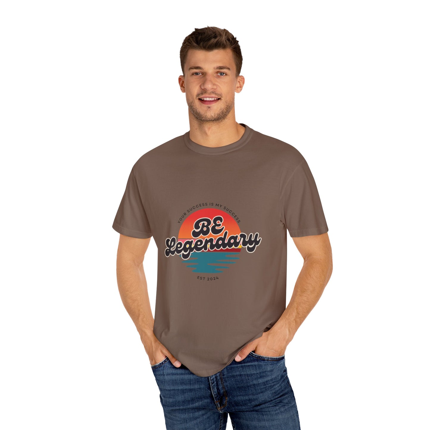Be Legendary Unisex "Walk On Water" -Dyed T-Shirt – Motivational Tee for Success