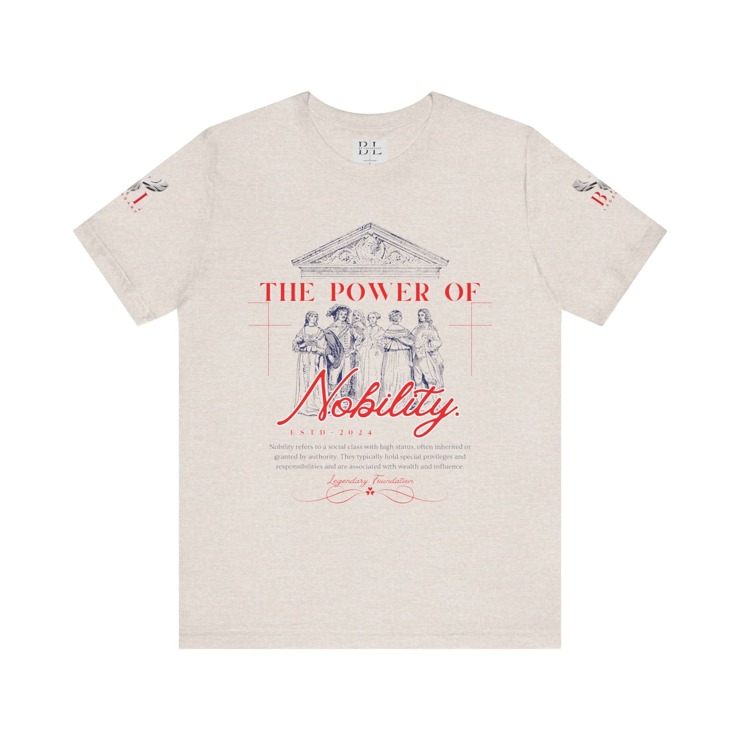 Be Legendary "Nobility" Power Unisex Tee - Inspiring Short Sleeve Shirt with QR Code
