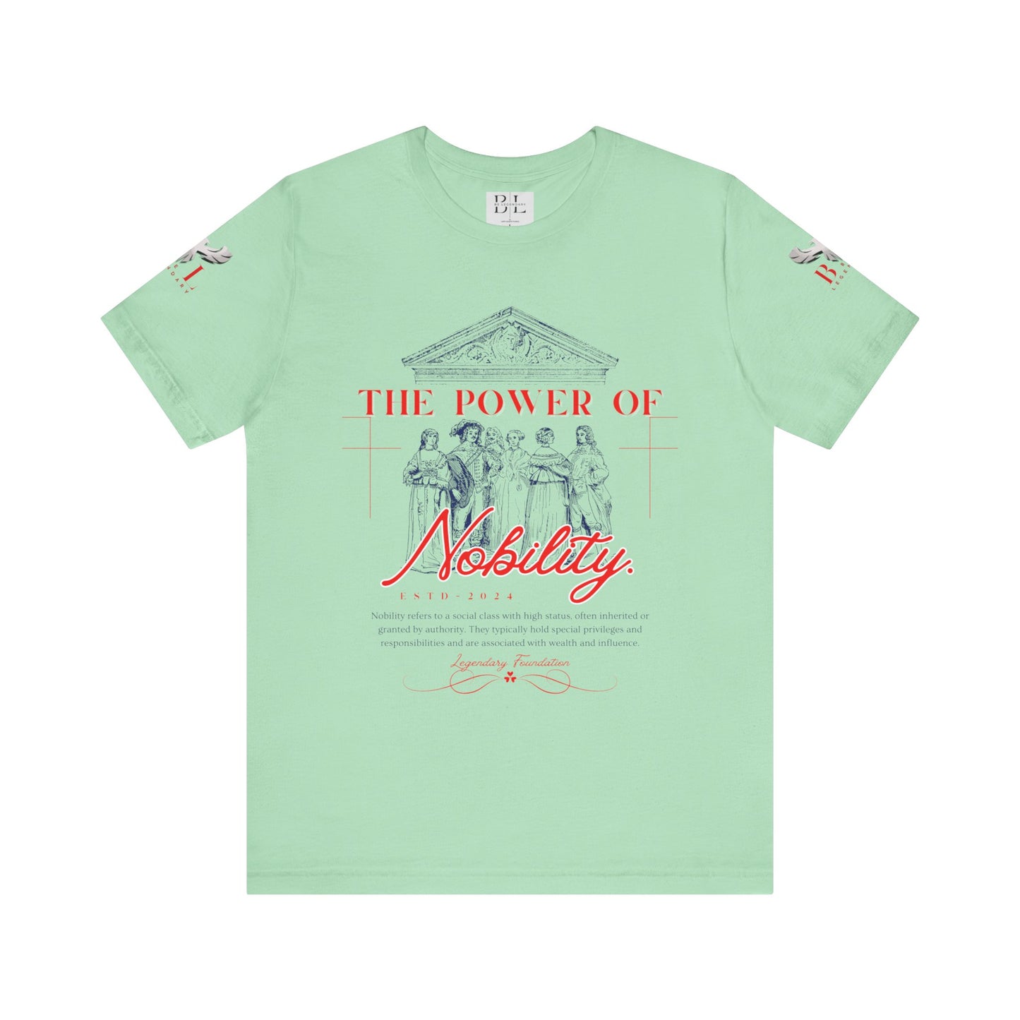 Be Legendary "Nobility" Power Unisex Tee - Inspiring Short Sleeve Shirt with QR Code