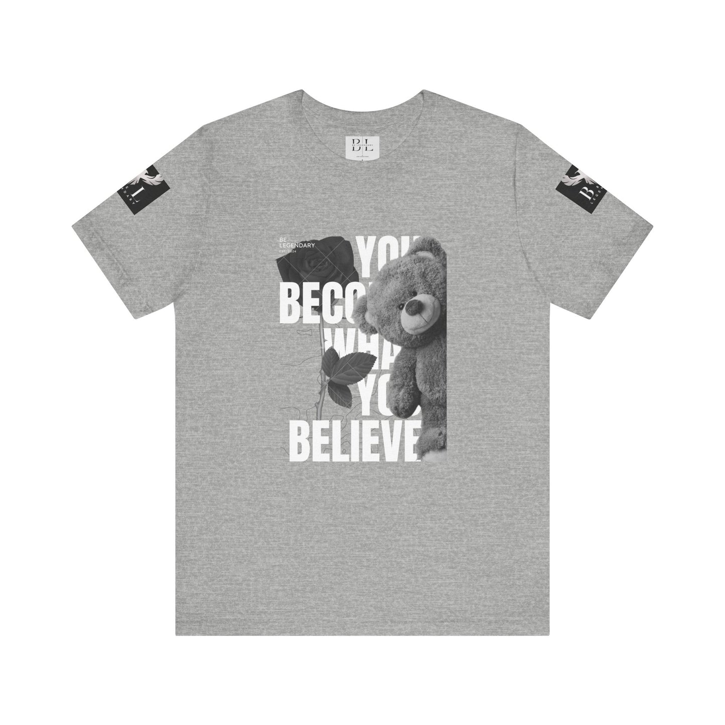 Be Legendary "T-Bear" Inspirational Bear Graphic Tee - You Become What You Believe