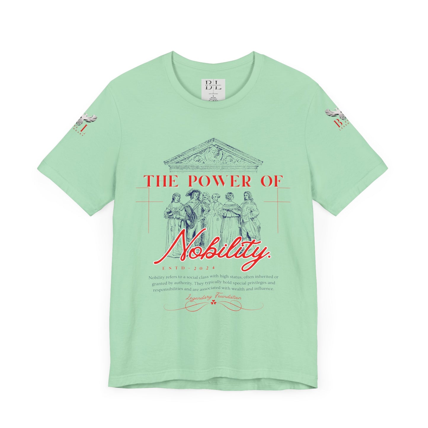 Be Legendary "Nobility" Power Unisex Tee - Inspiring Short Sleeve Shirt with QR Code