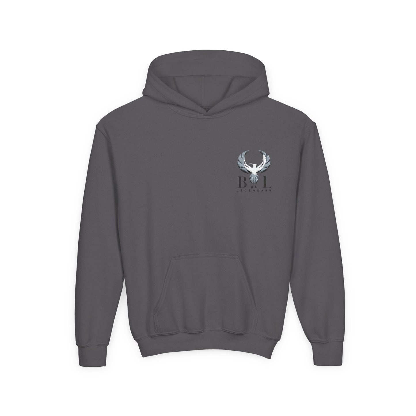 Be Legendary Youth "Young Bull" Heavy Blend Hooded Sweatshirt - Bold Eagle Design for Comfort and Style