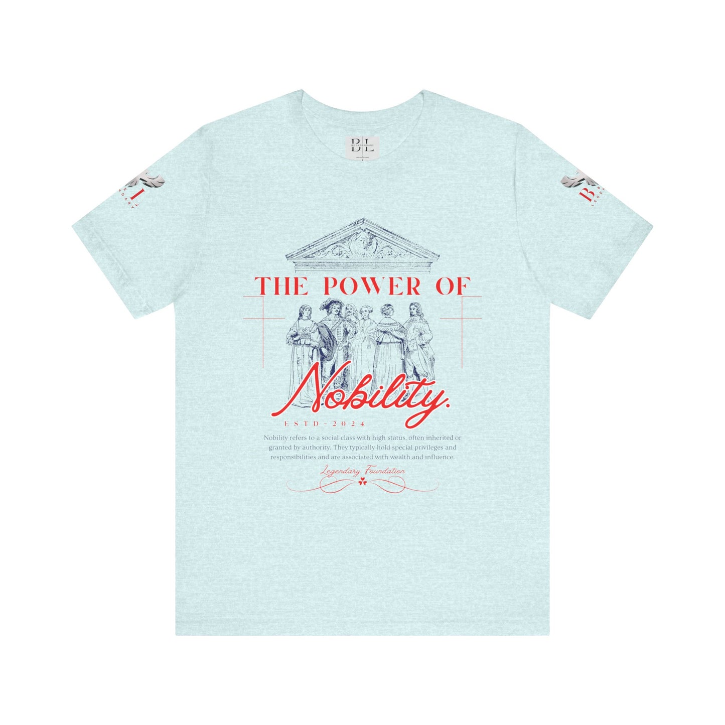Be Legendary "Nobility" Power Unisex Tee - Inspiring Short Sleeve Shirt with QR Code