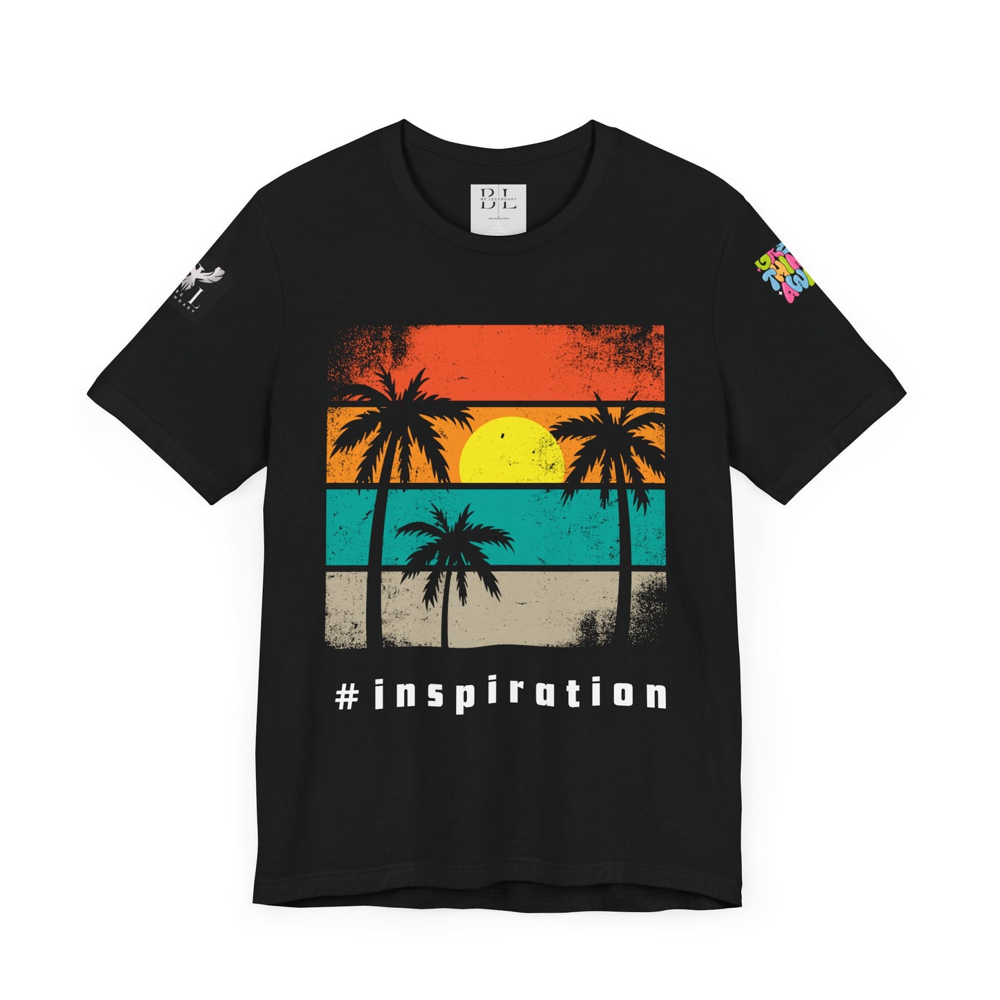 Be Legendary 'Dusk Till Damn" Sunset Inspiration Graphic Tee for Motivational Vibes