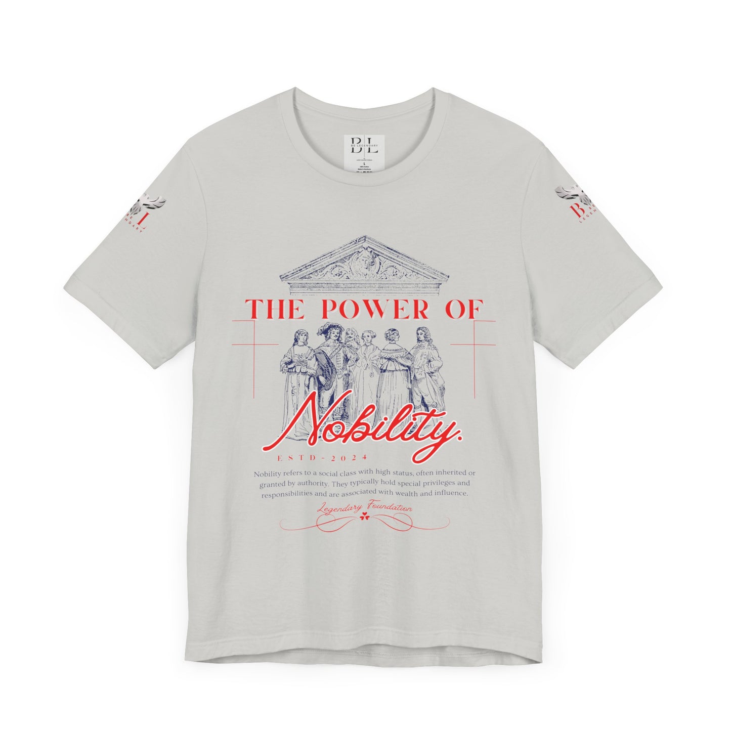 Be Legendary "Nobility" Power Unisex Tee - Inspiring Short Sleeve Shirt with QR Code
