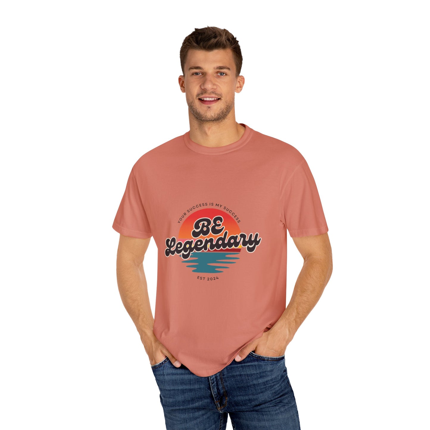Be Legendary Unisex "Walk On Water" -Dyed T-Shirt – Motivational Tee for Success
