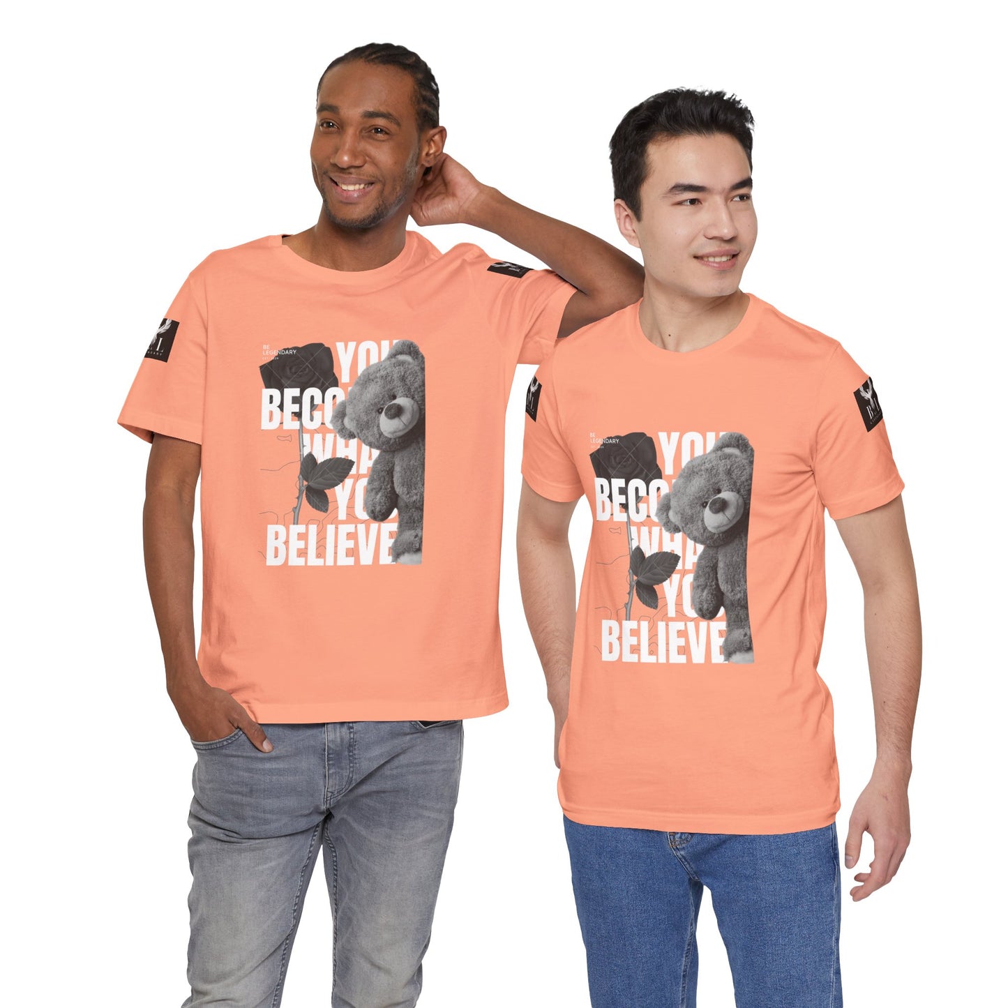 Be Legendary "T-Bear" Inspirational Bear Graphic Tee - You Become What You Believe