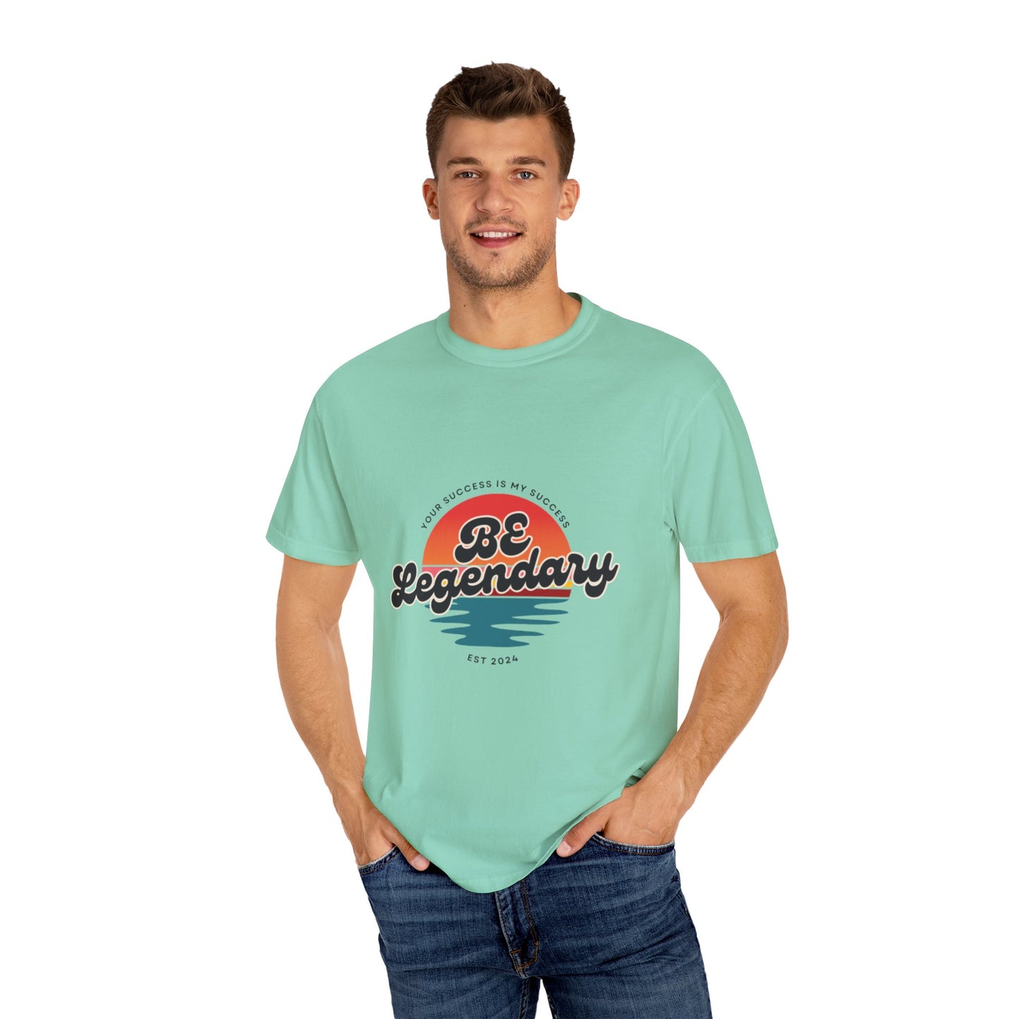 Be Legendary Unisex "Walk On Water" -Dyed T-Shirt – Motivational Tee for Success