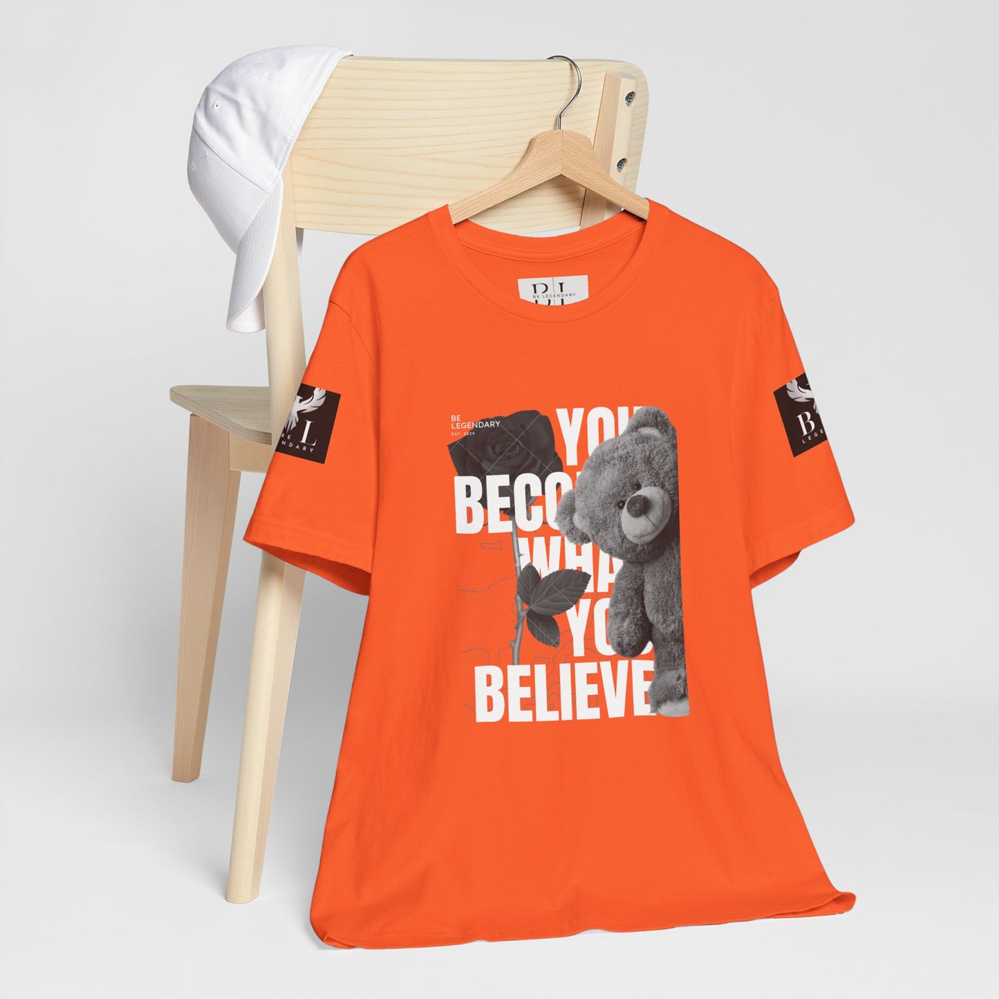 Be Legendary "T-Bear" Inspirational Bear Graphic Tee - You Become What You Believe