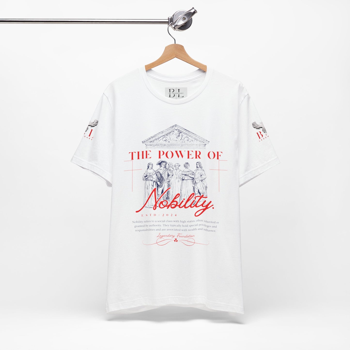 Be Legendary "Nobility" Power Unisex Tee - Inspiring Short Sleeve Shirt with QR Code