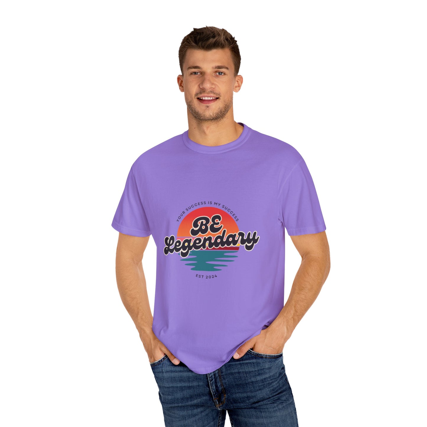 Be Legendary Unisex "Walk On Water" -Dyed T-Shirt – Motivational Tee for Success