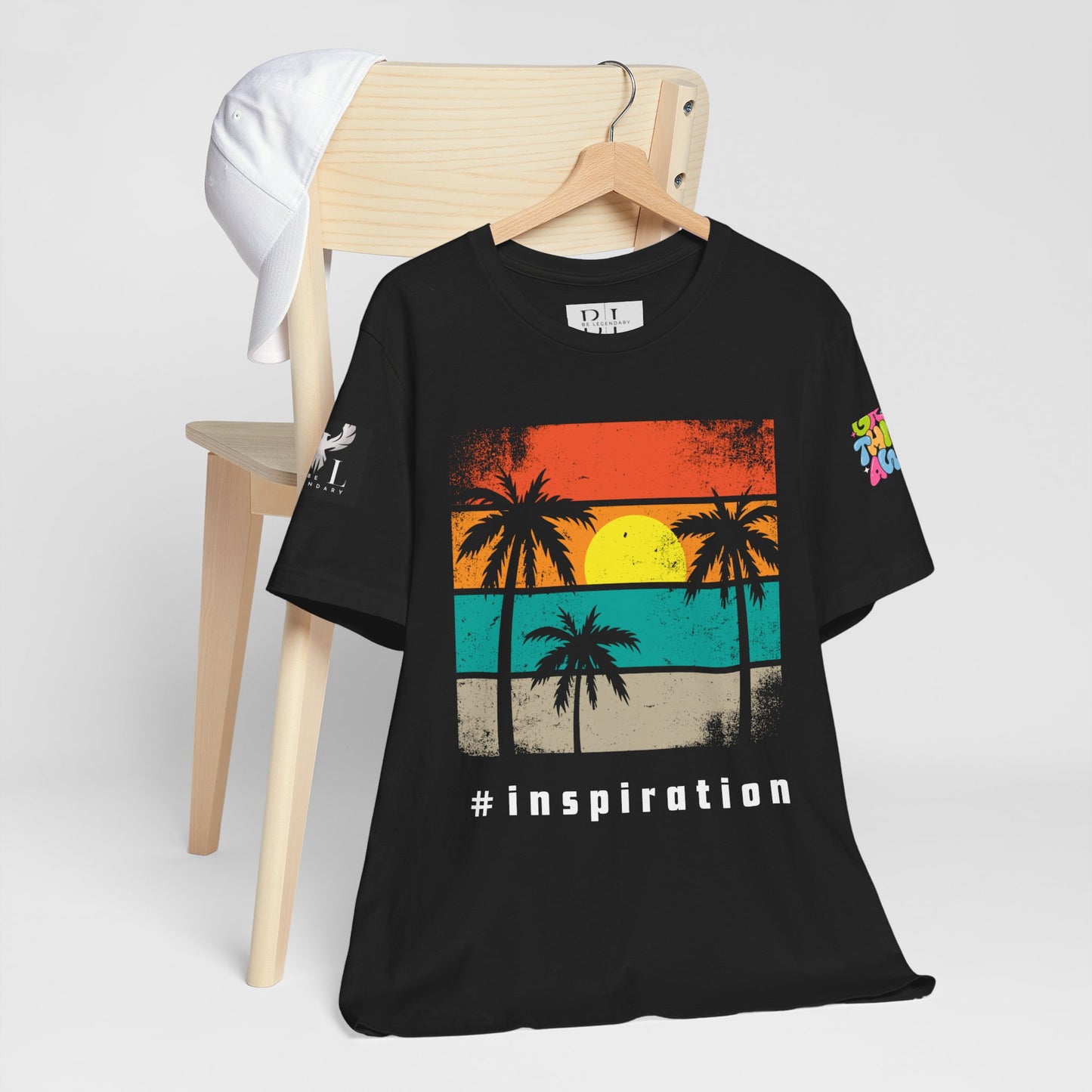 Be Legendary 'Dusk Till Damn" Sunset Inspiration Graphic Tee for Motivational Vibes