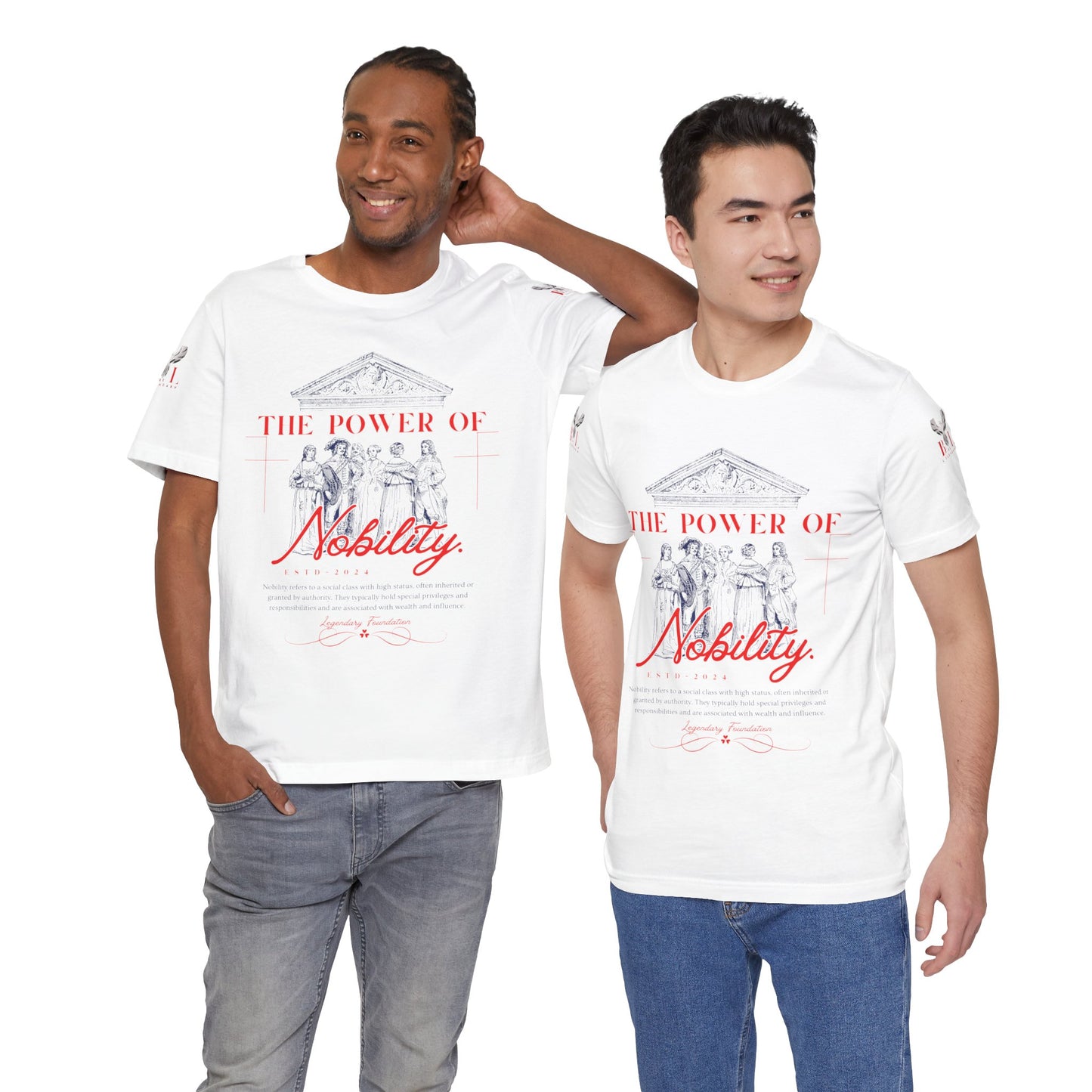 Be Legendary "Nobility" Power Unisex Tee - Inspiring Short Sleeve Shirt with QR Code
