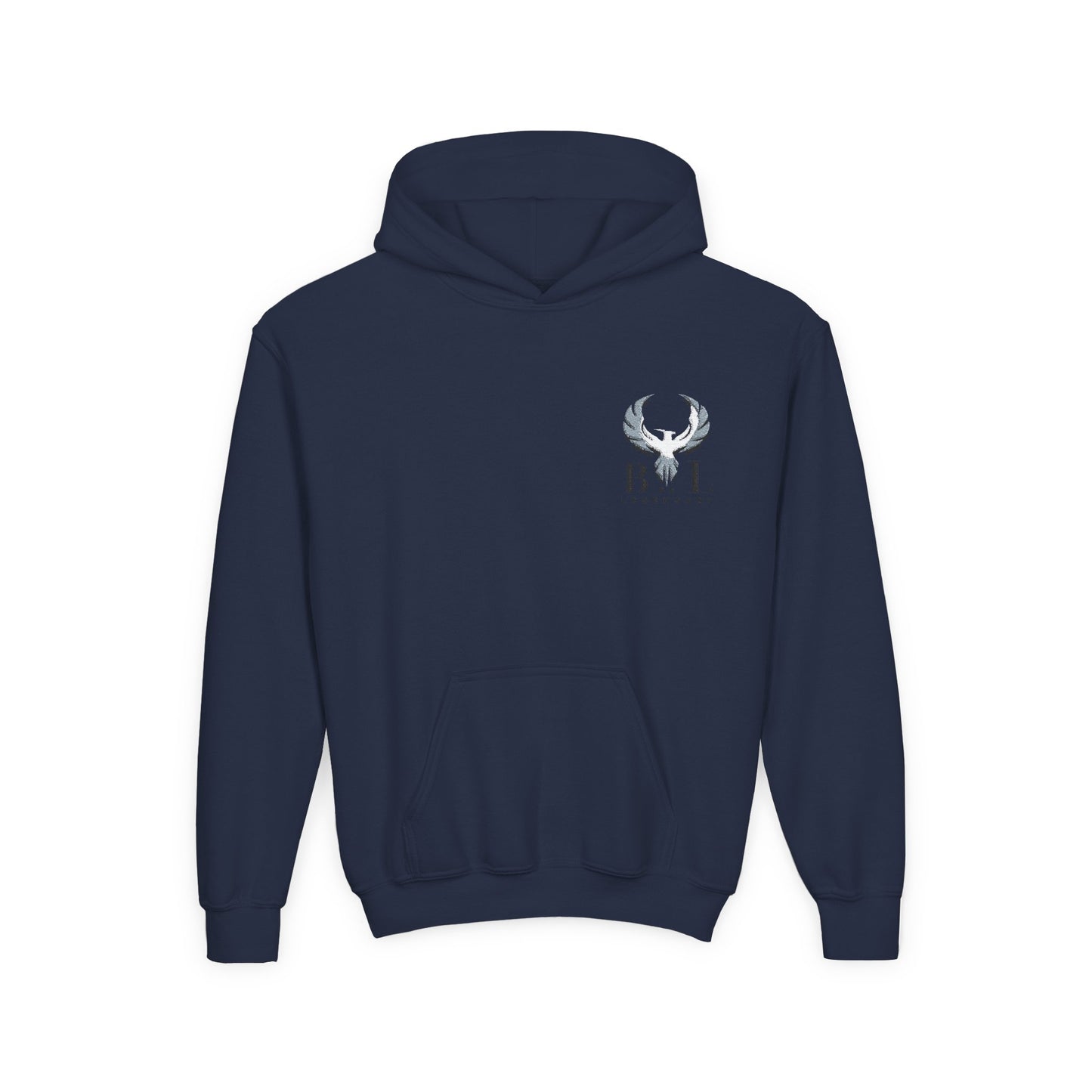 Be Legendary Youth "Young Bull" Heavy Blend Hooded Sweatshirt - Bold Eagle Design for Comfort and Style