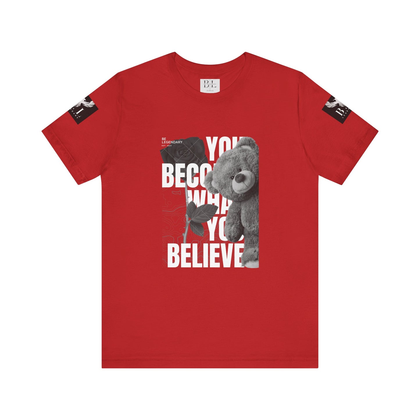 Be Legendary "T-Bear" Inspirational Bear Graphic Tee - You Become What You Believe