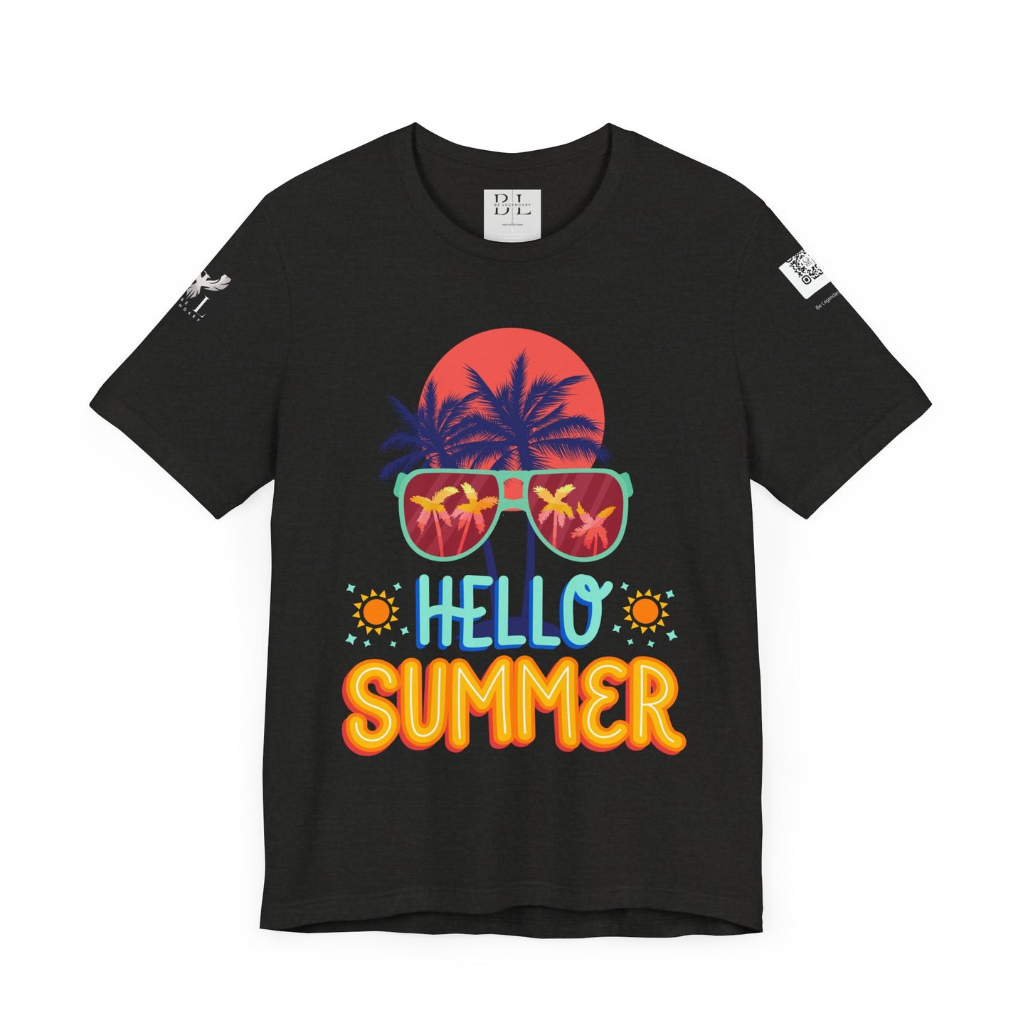 Be Legendary "Hello Summer" Unisex Jersey Short Sleeve Tee - Perfect Beachwear for Summer Celebrations