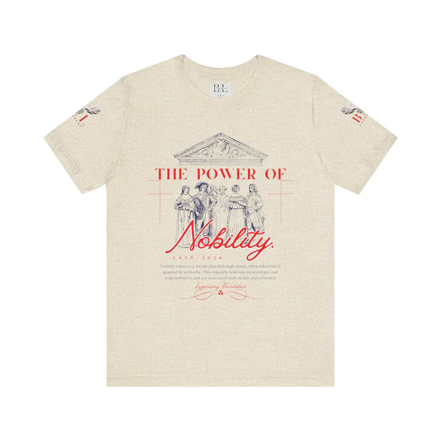 Be Legendary "Nobility" Power Unisex Tee - Inspiring Short Sleeve Shirt with QR Code