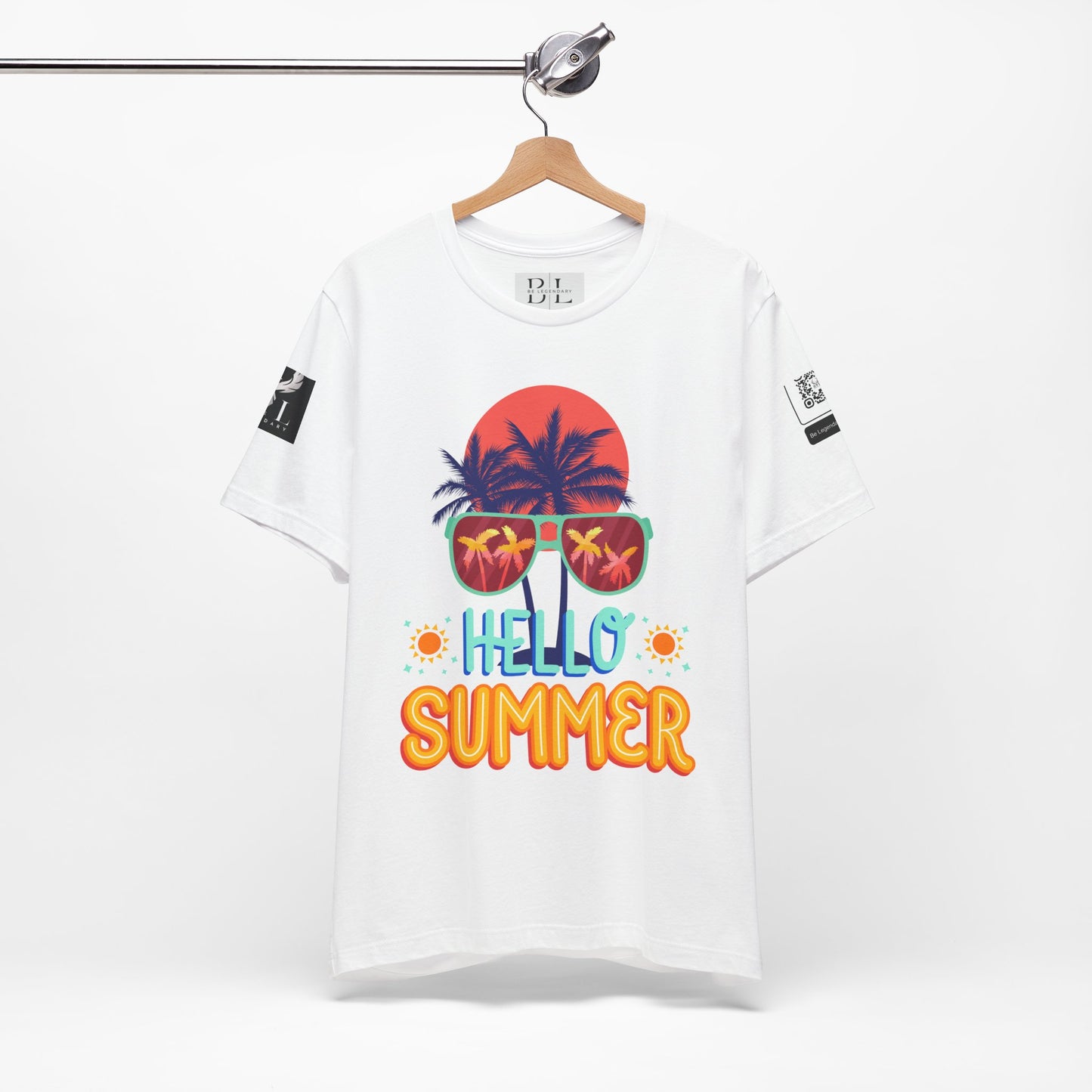 Be Legendary "Hello Summer" Unisex Jersey Short Sleeve Tee - Perfect Beachwear for Summer Celebrations