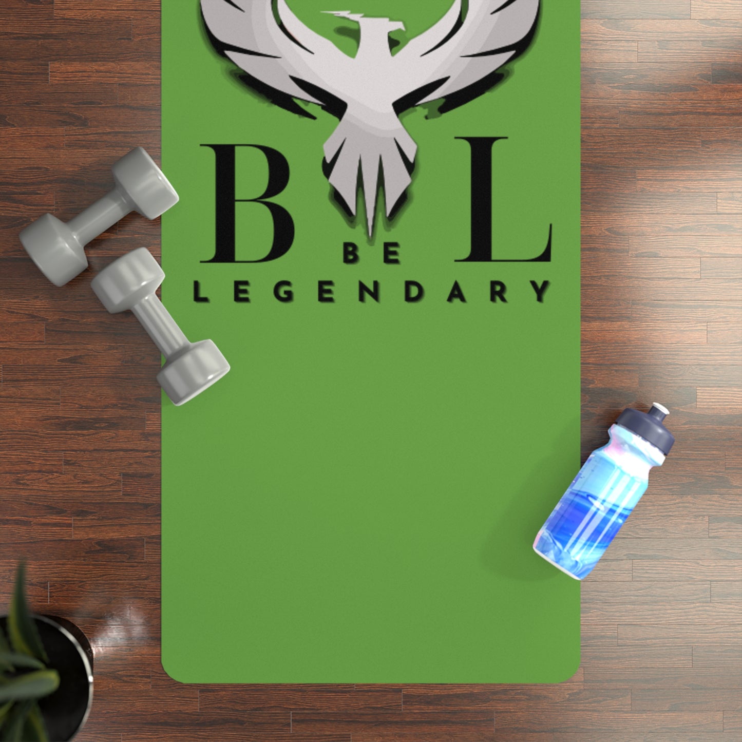 Inspirational Rubber Yoga Mat - Be Legendary