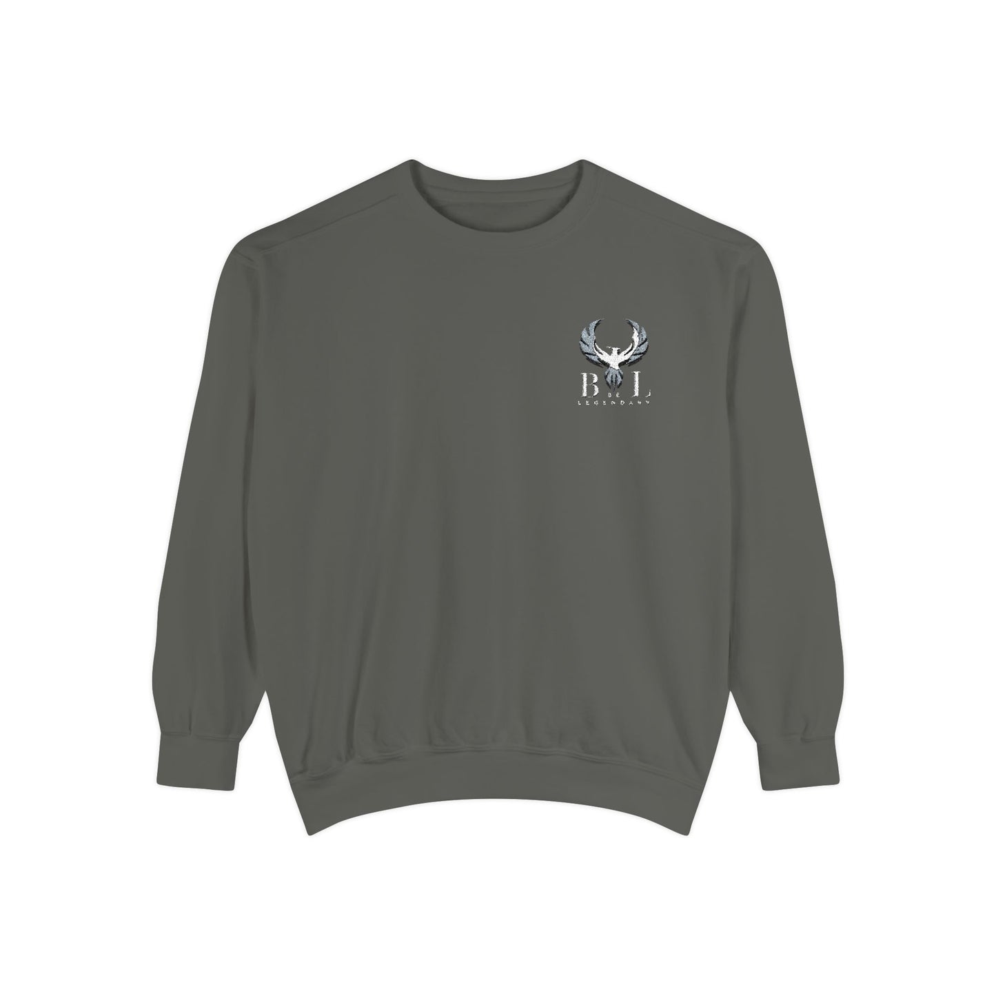 Be Legendary Unisex Garment-Dyed Sweatshirt with Elegant Graphic Design