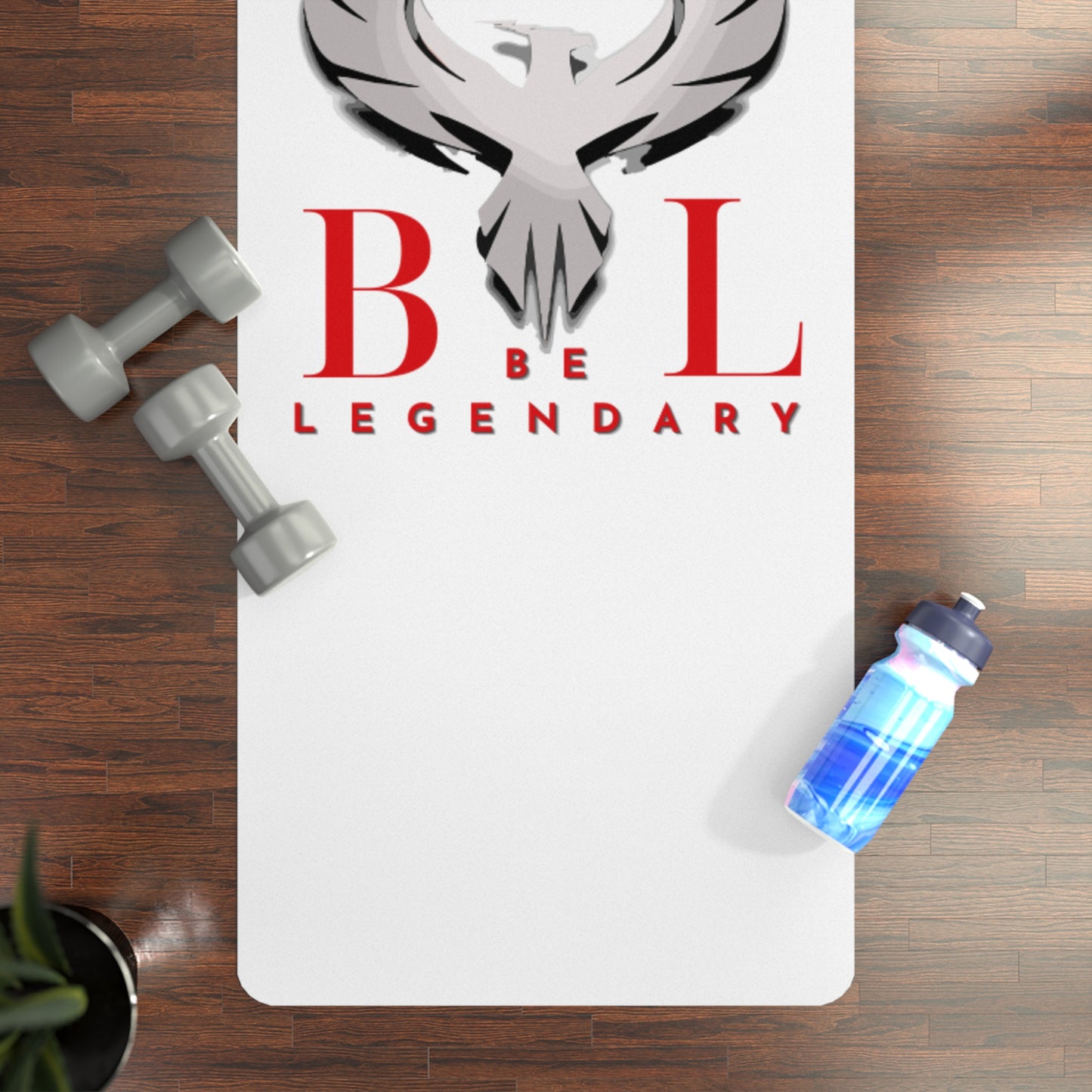 Be Legendary Rubber Yoga Mat - Perfect for Fitness Enthusiasts and Mindfulness Practice