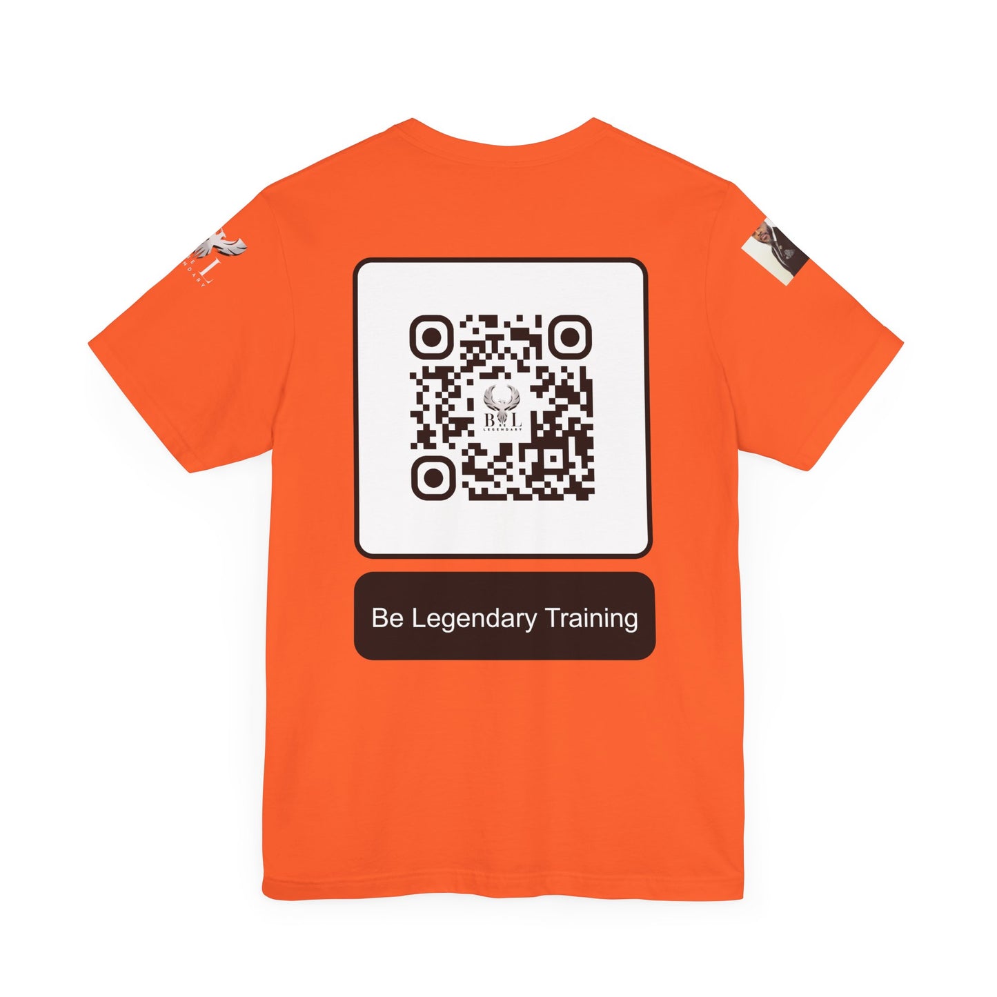 Be Legendary "Pearly Gates" Inspirational Unisex Tee: 'Blessings from Heaven' - Orange Short Sleeve Shirt