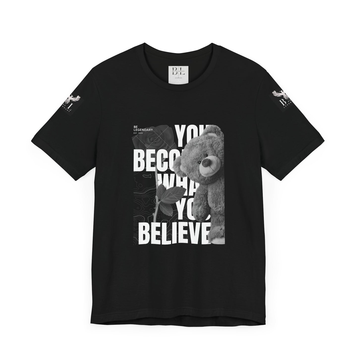 Be Legendary "T-Bear" Inspirational Bear Graphic Tee - You Become What You Believe