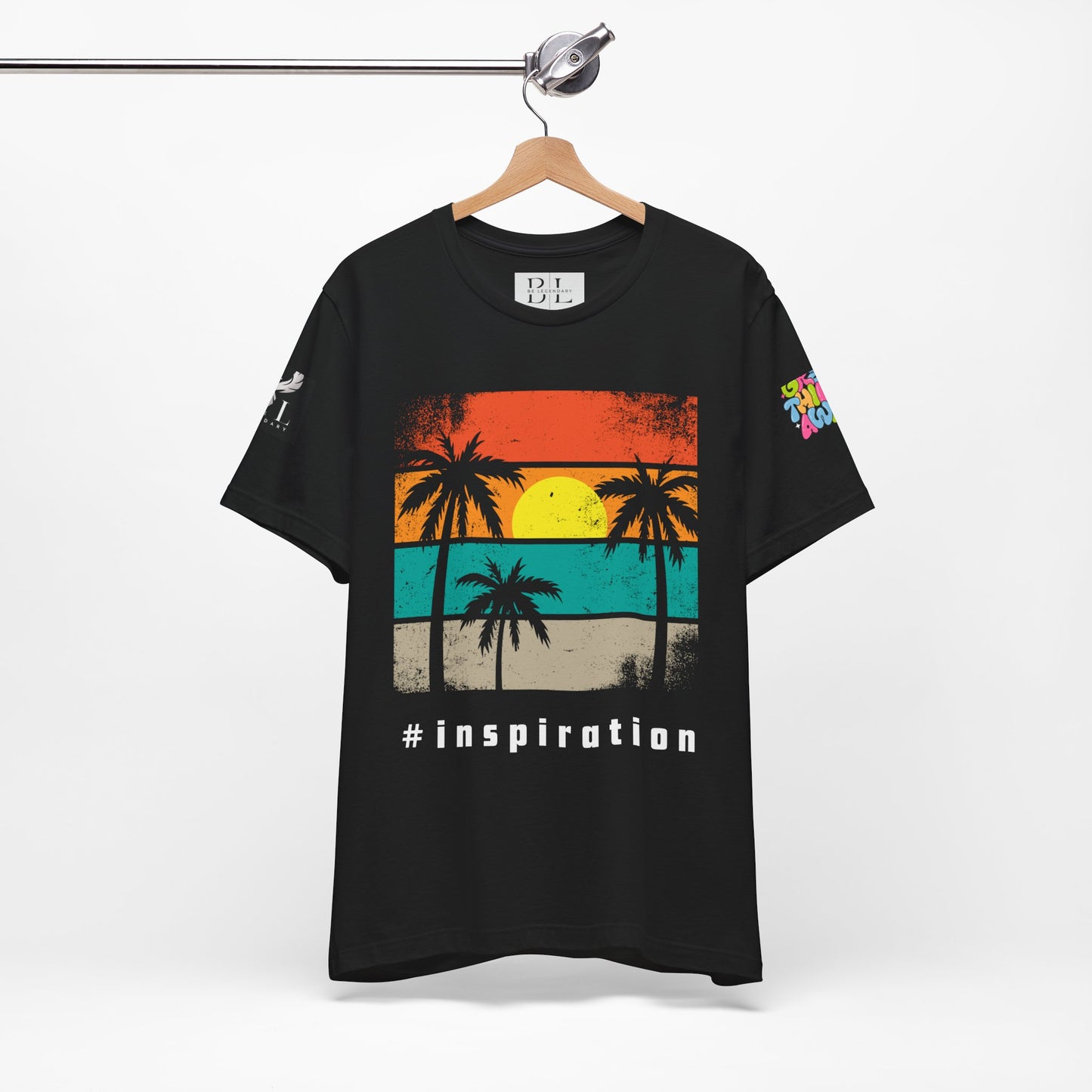 Be Legendary 'Dusk Till Damn" Sunset Inspiration Graphic Tee for Motivational Vibes