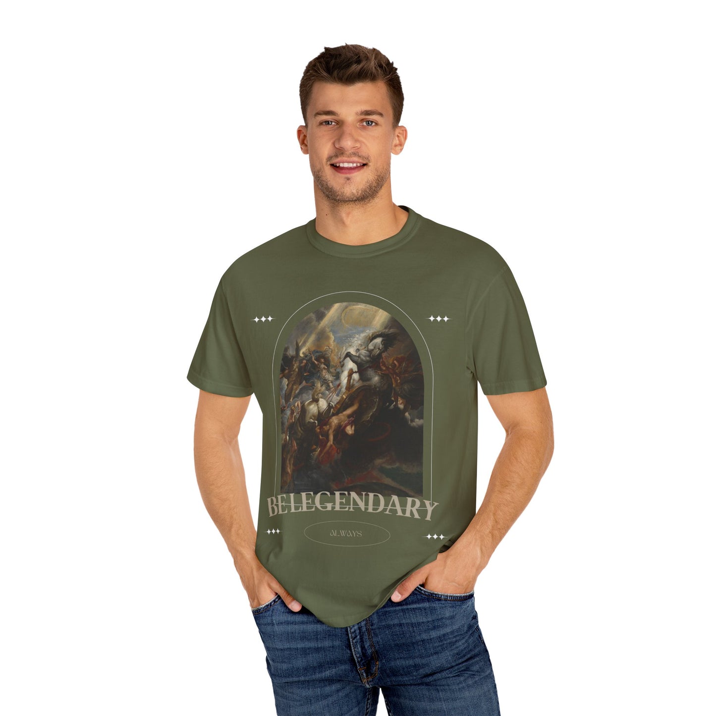 Be Legendary "16 Chapels"Unisex Garment-Dyed T-shirt | Motivational Fitness Tee