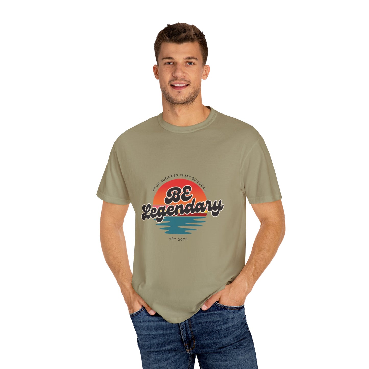 Be Legendary Unisex "Walk On Water" -Dyed T-Shirt – Motivational Tee for Success