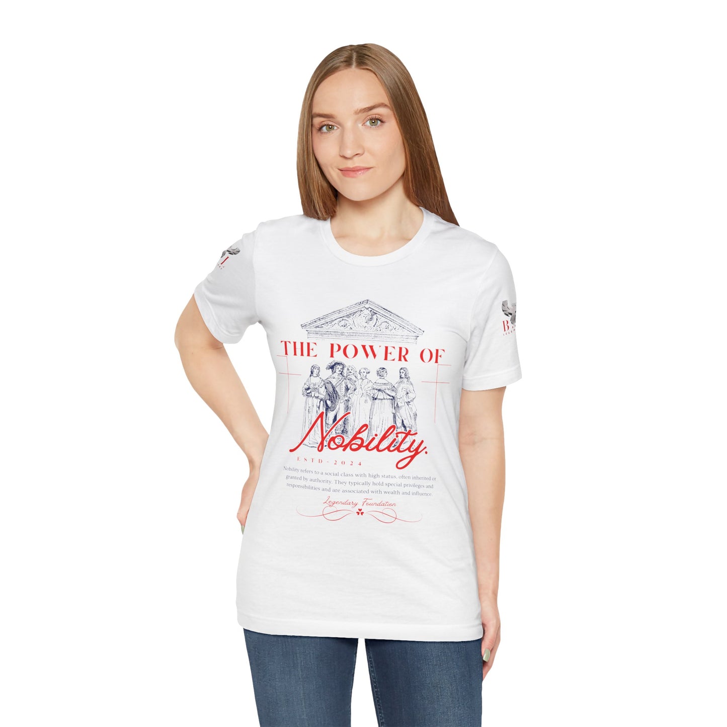 Be Legendary "Nobility" Power Unisex Tee - Inspiring Short Sleeve Shirt with QR Code