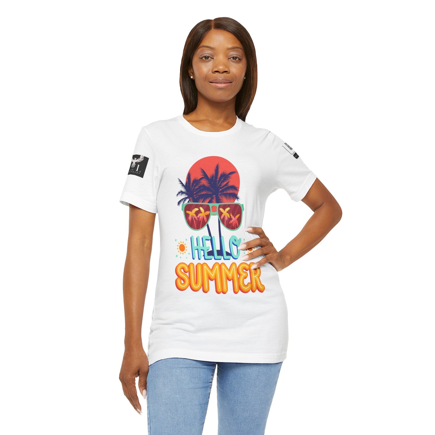 Be Legendary "Hello Summer" Unisex Jersey Short Sleeve Tee - Perfect Beachwear for Summer Celebrations