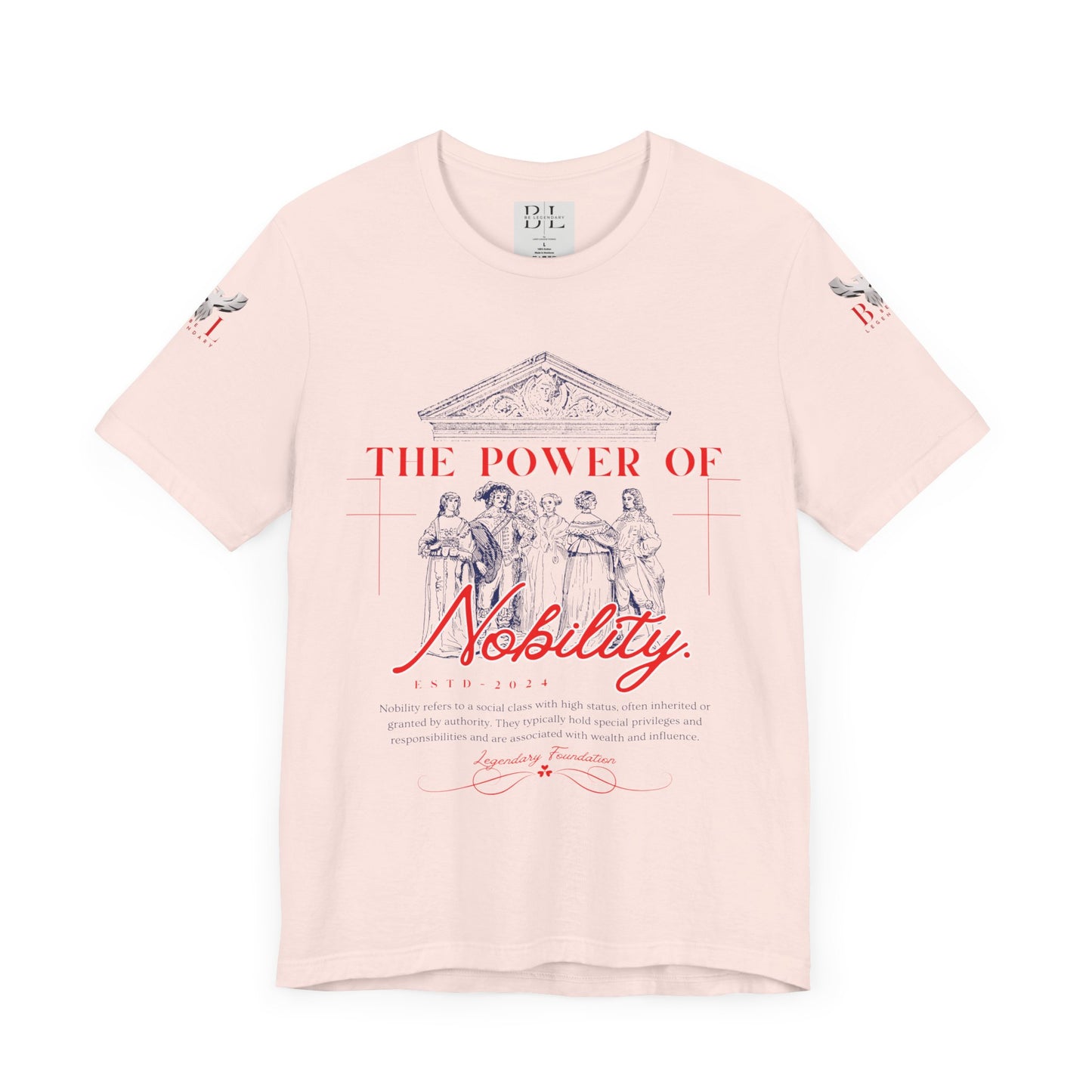 Be Legendary "Nobility" Power Unisex Tee - Inspiring Short Sleeve Shirt with QR Code