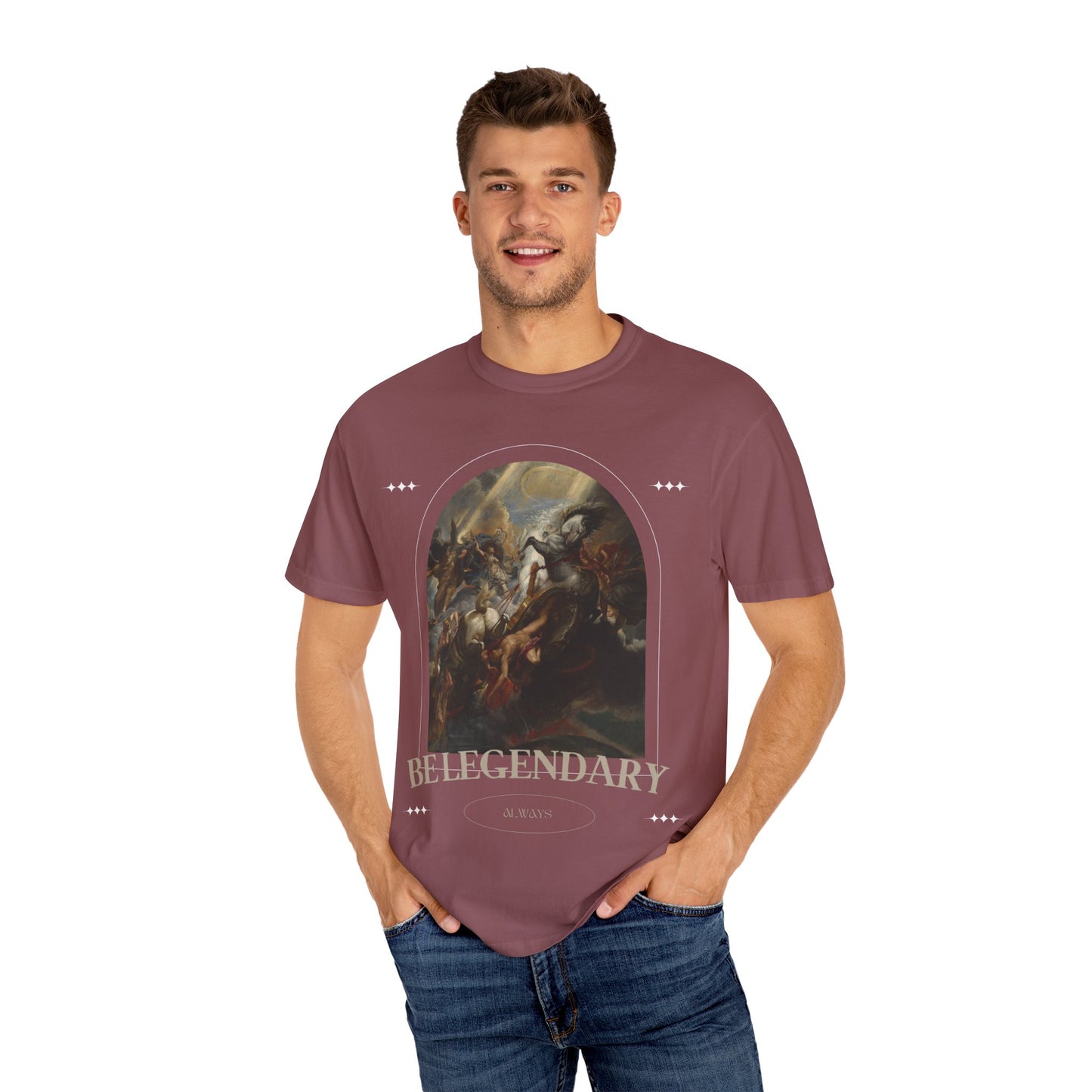 Be Legendary "16 Chapels"Unisex Garment-Dyed T-shirt | Motivational Fitness Tee