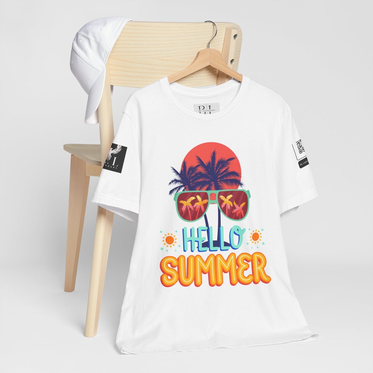 Be Legendary "Hello Summer" Unisex Jersey Short Sleeve Tee - Perfect Beachwear for Summer Celebrations